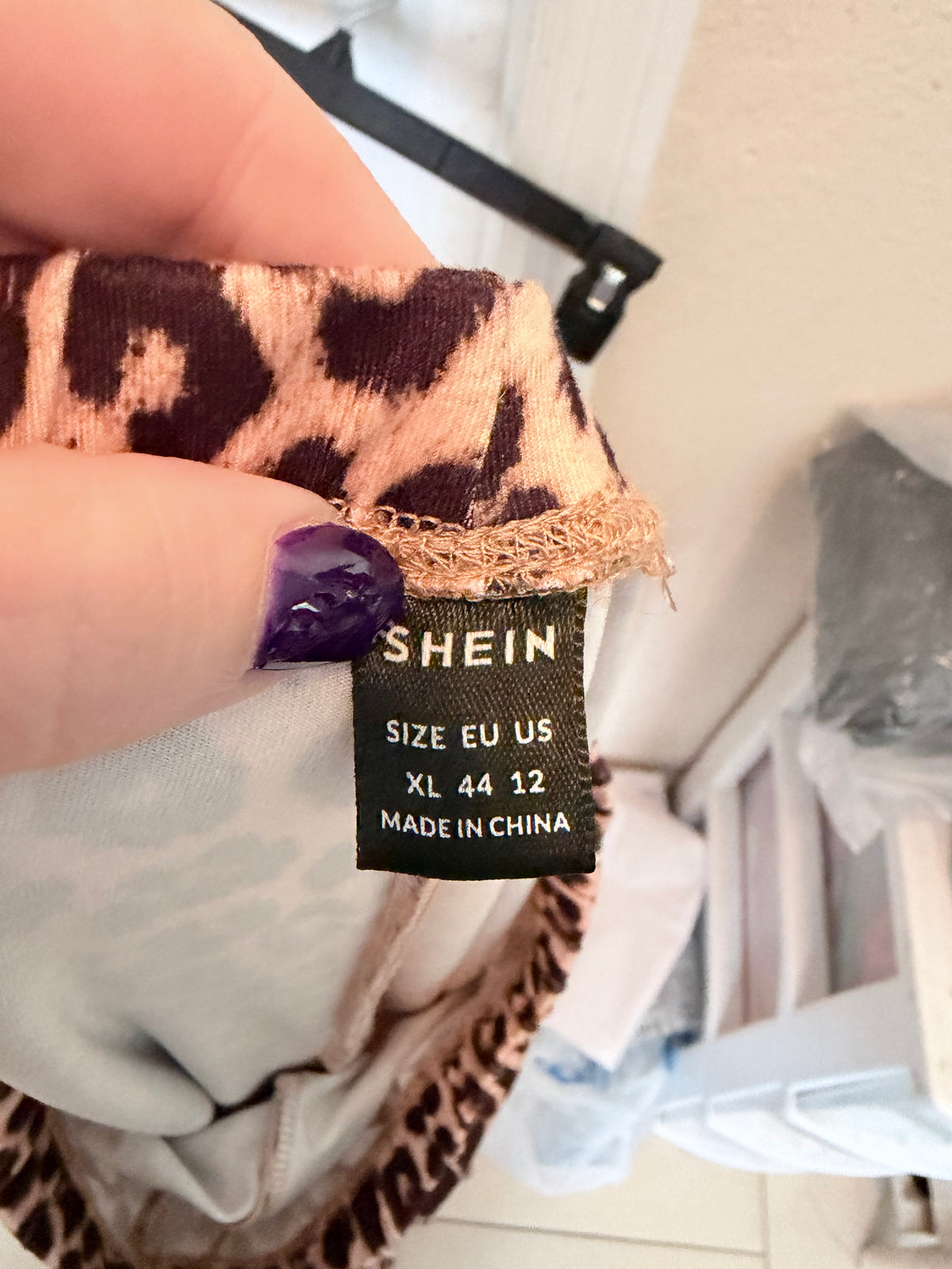 Shein XL Leopard Print Flare Pants