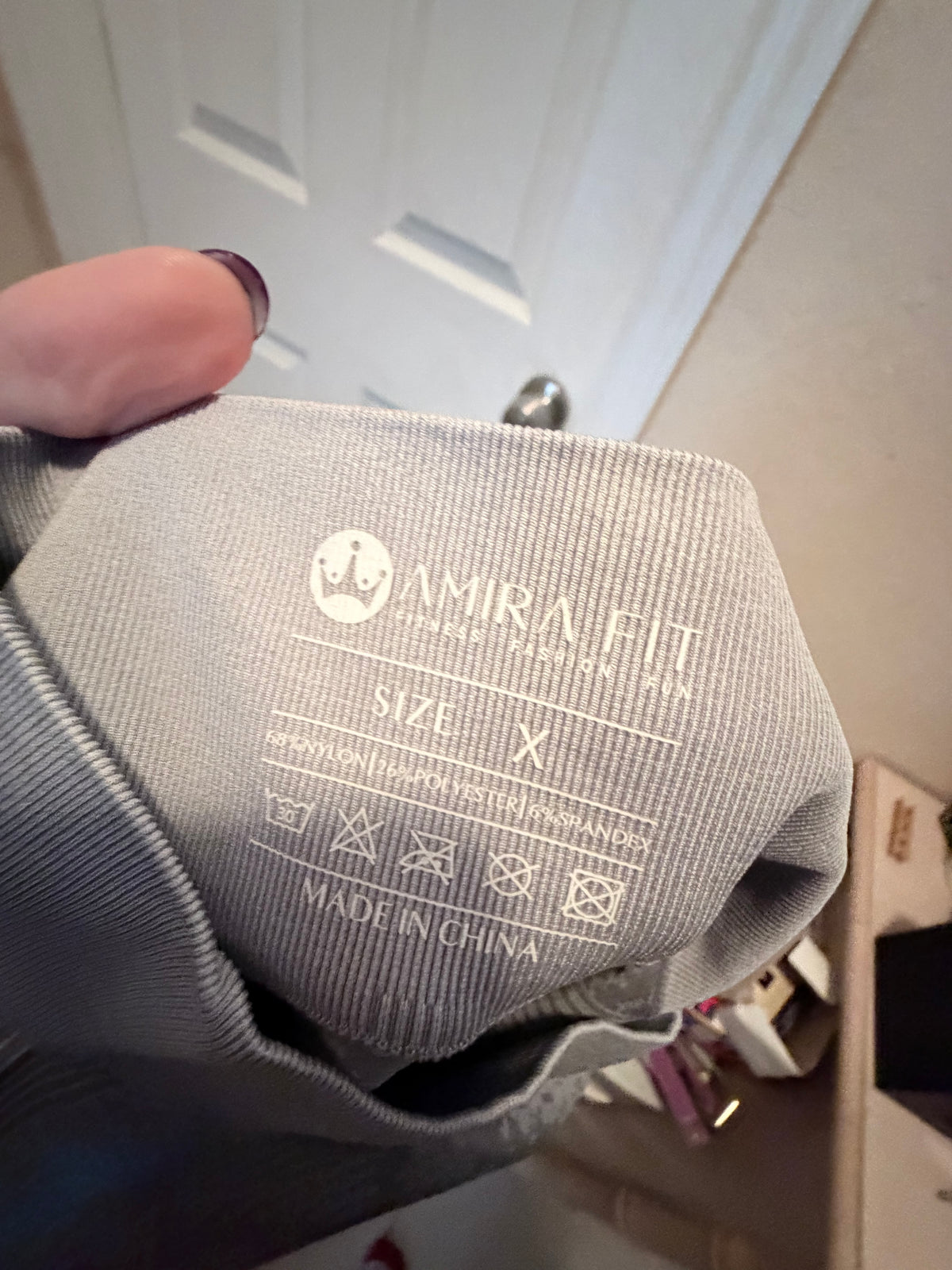Amira Fit Gray Snakeskin Sports Bra & Leggings Activewear Set
