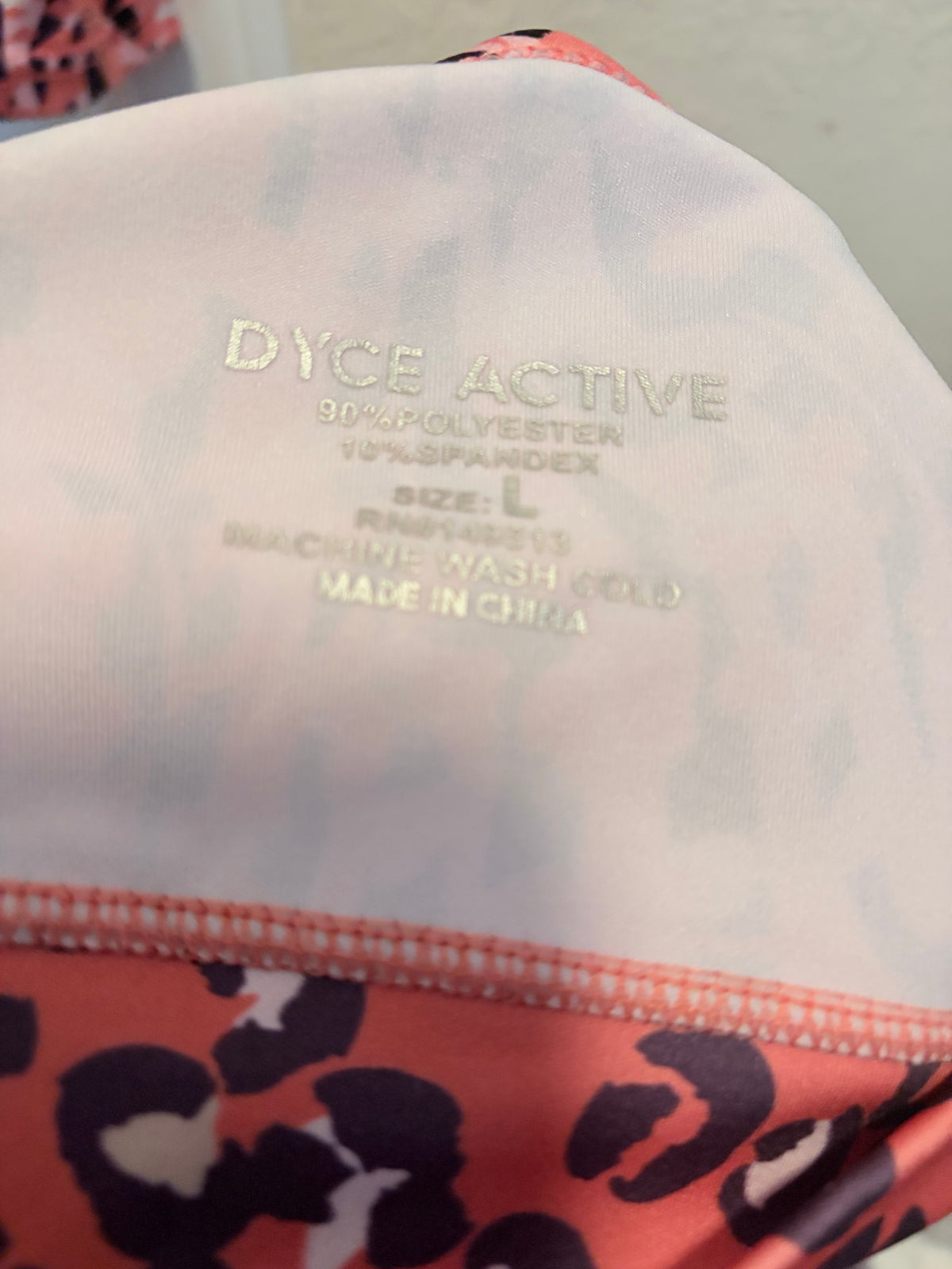 Dyce Active Large Pink Animal Print Sports Bra & Leggings Set