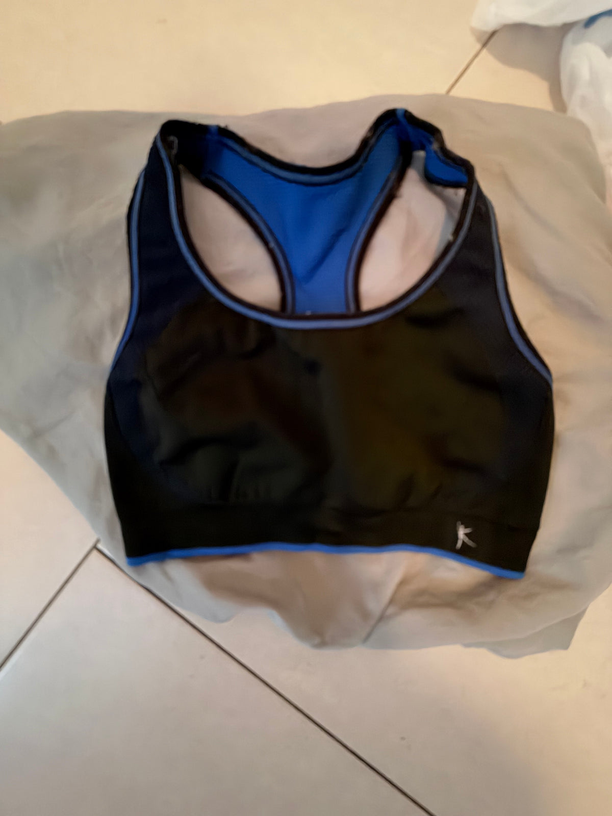 Danskin Reversable Blue & Black Racerback Sports Bra