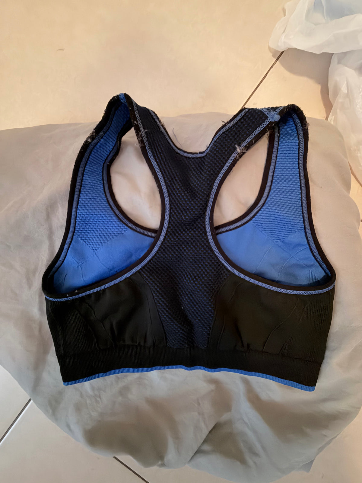 Danskin Reversable Blue & Black Racerback Sports Bra