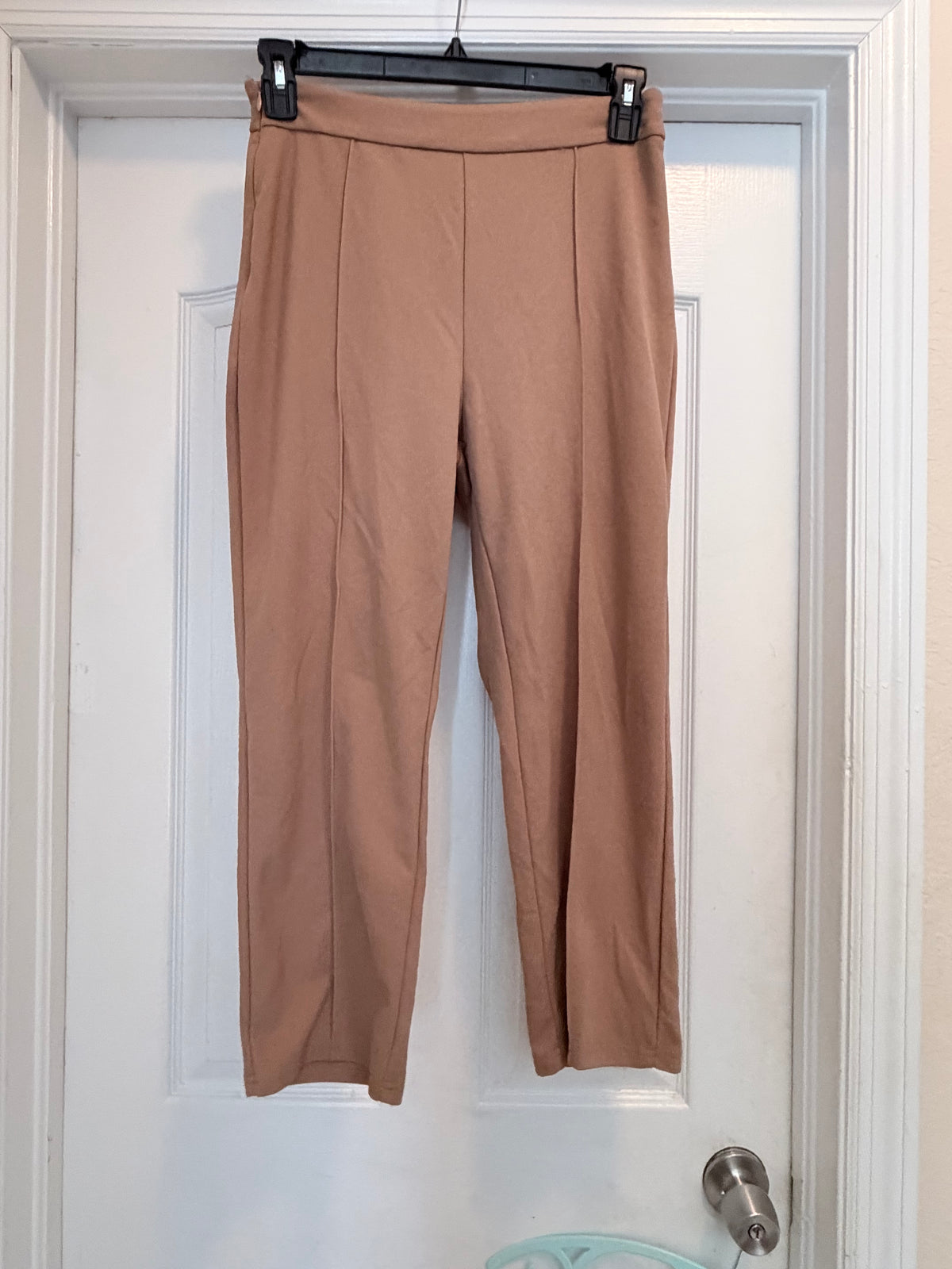 SHEIN Large Camel Brown High Waist Pants