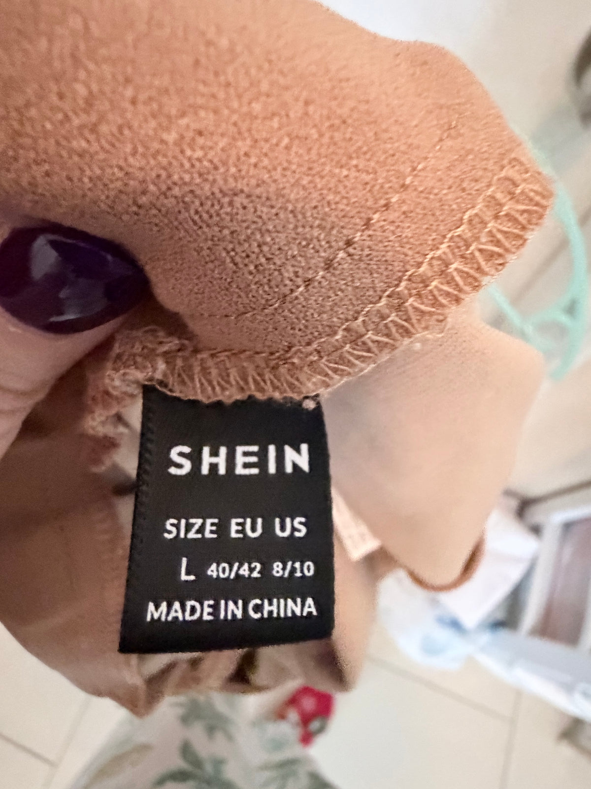 SHEIN Large Camel Brown High Waist Pants