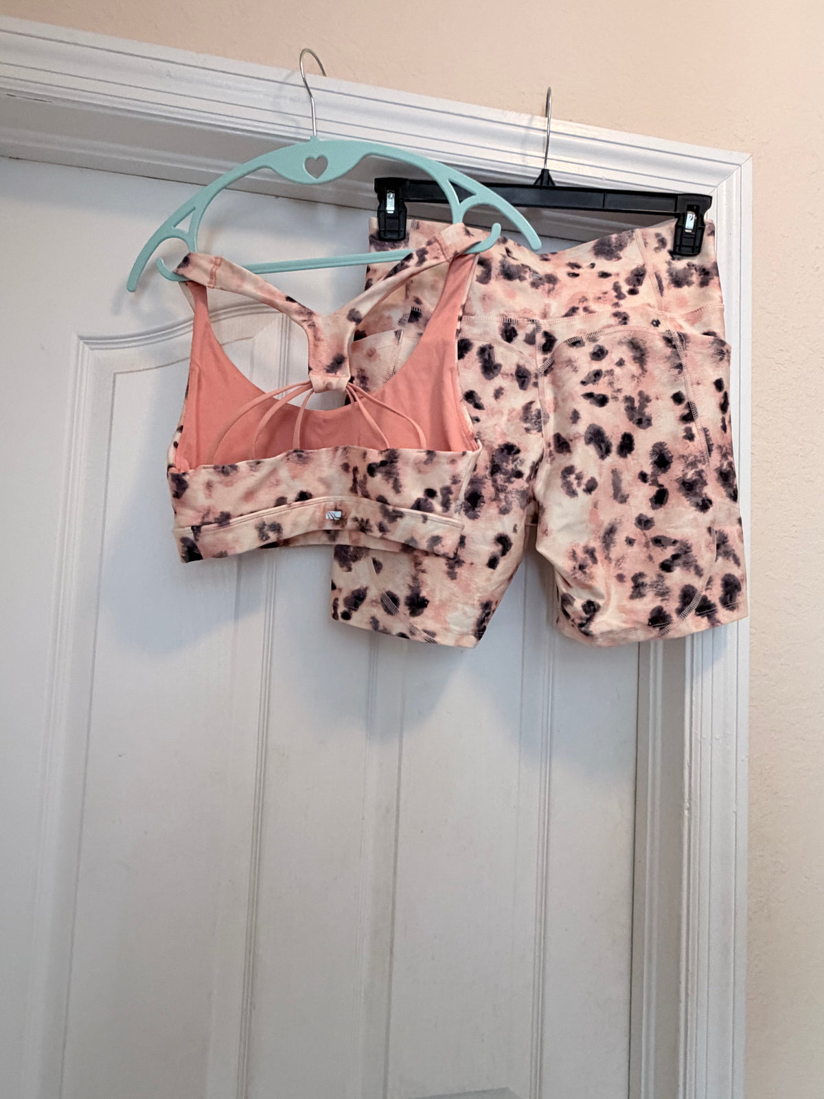 Marika Large Leopard Print Sports Bra & Workout Shorts Set