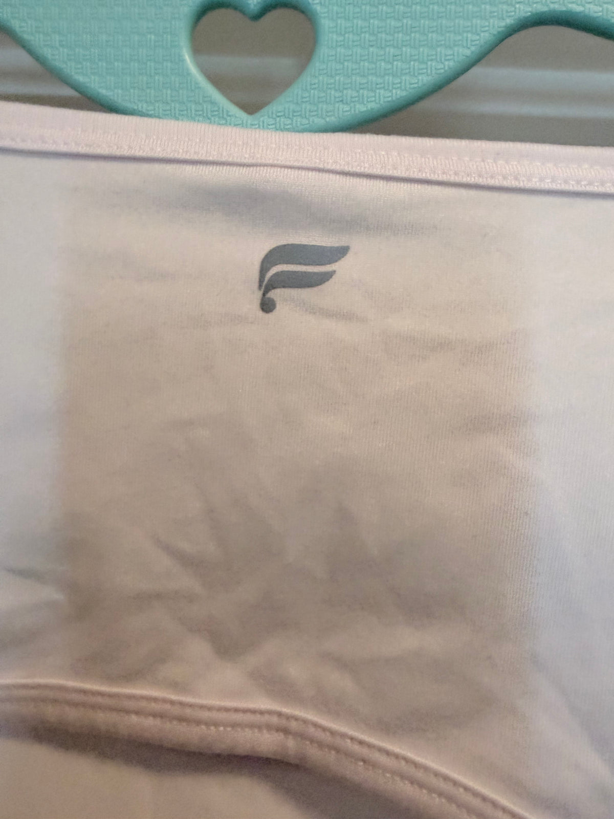 Fabletics White Open Back Twist Active Top Size XL