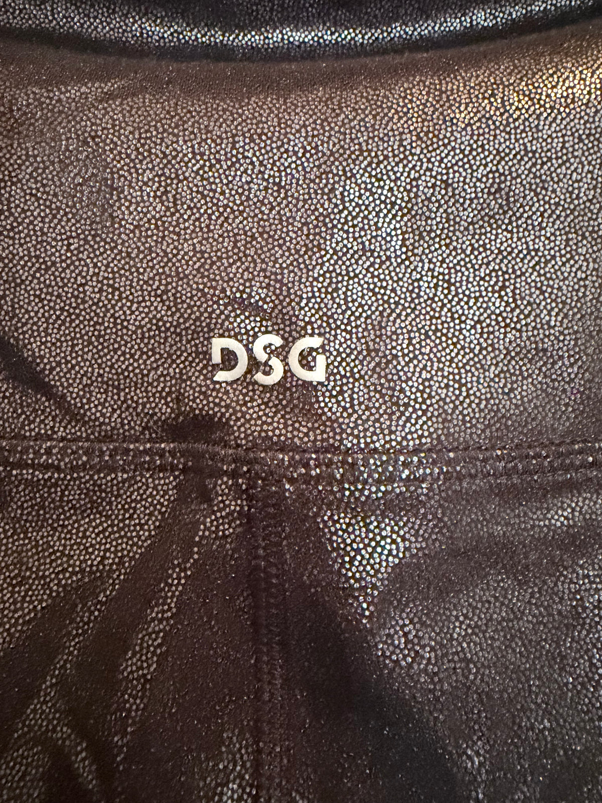 DSG Metallic Black Shimmer Sports Bra & Leggings Set Size L