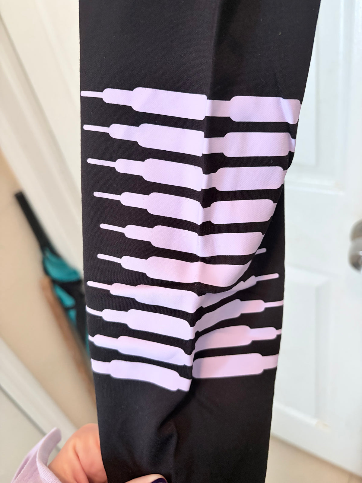 Savage X Fenty Sports Bra & Leggings Set Black Lavender Size M/L
