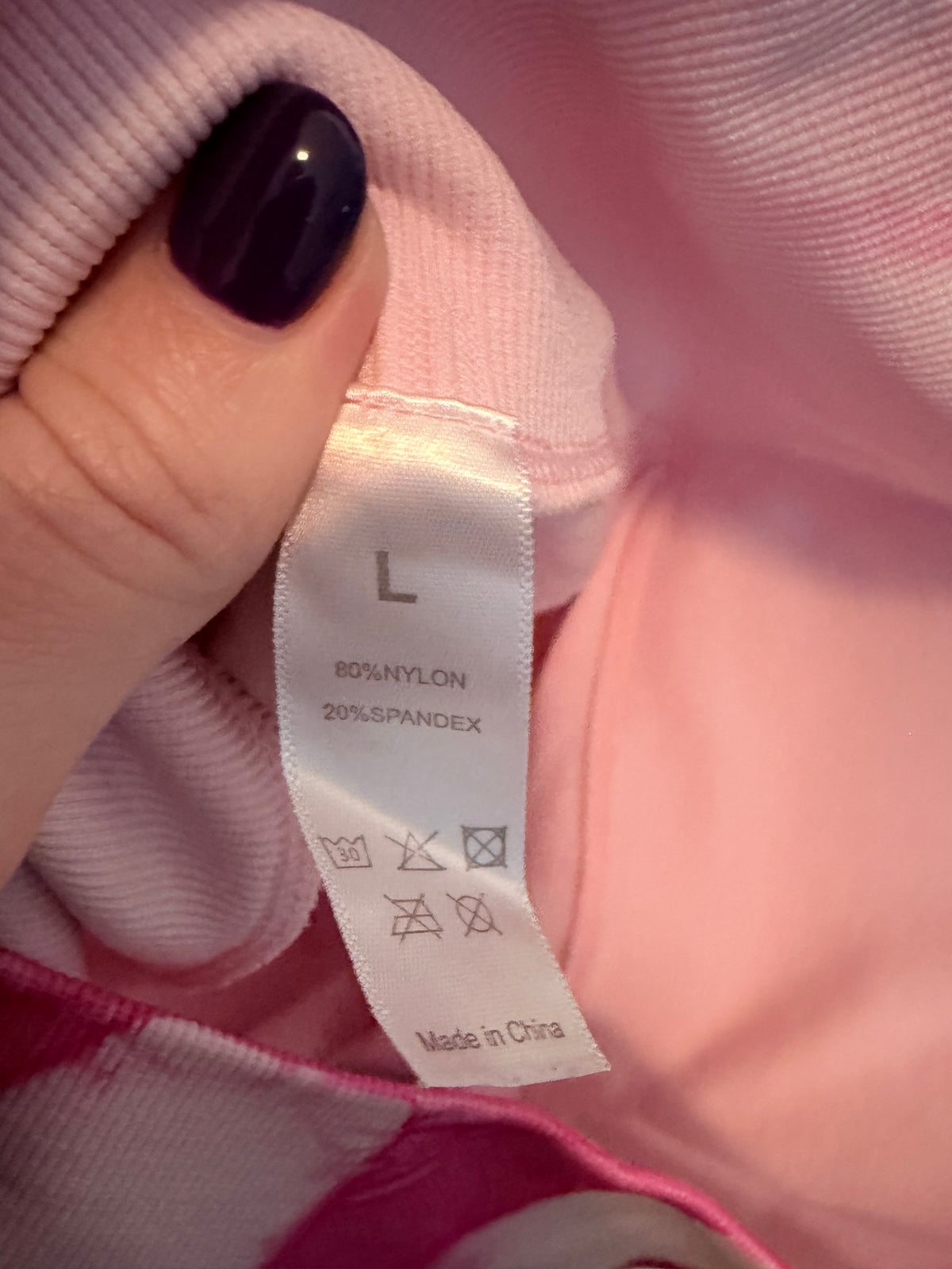 Pink Tie-Dye Seamless Workout Set Sports Bra & Leggings Size L