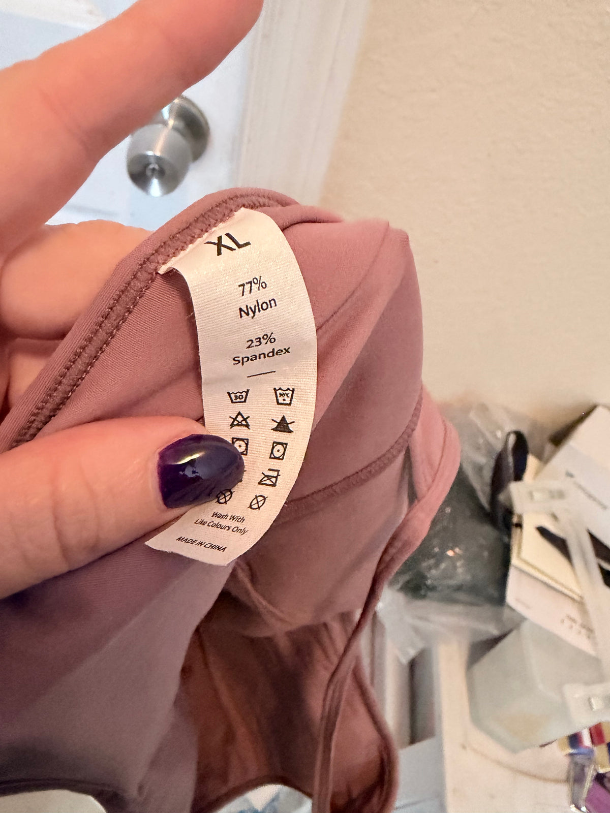 Mauve Cropped Sweatshirt & Sports Bra 2-Piece Set Size XL