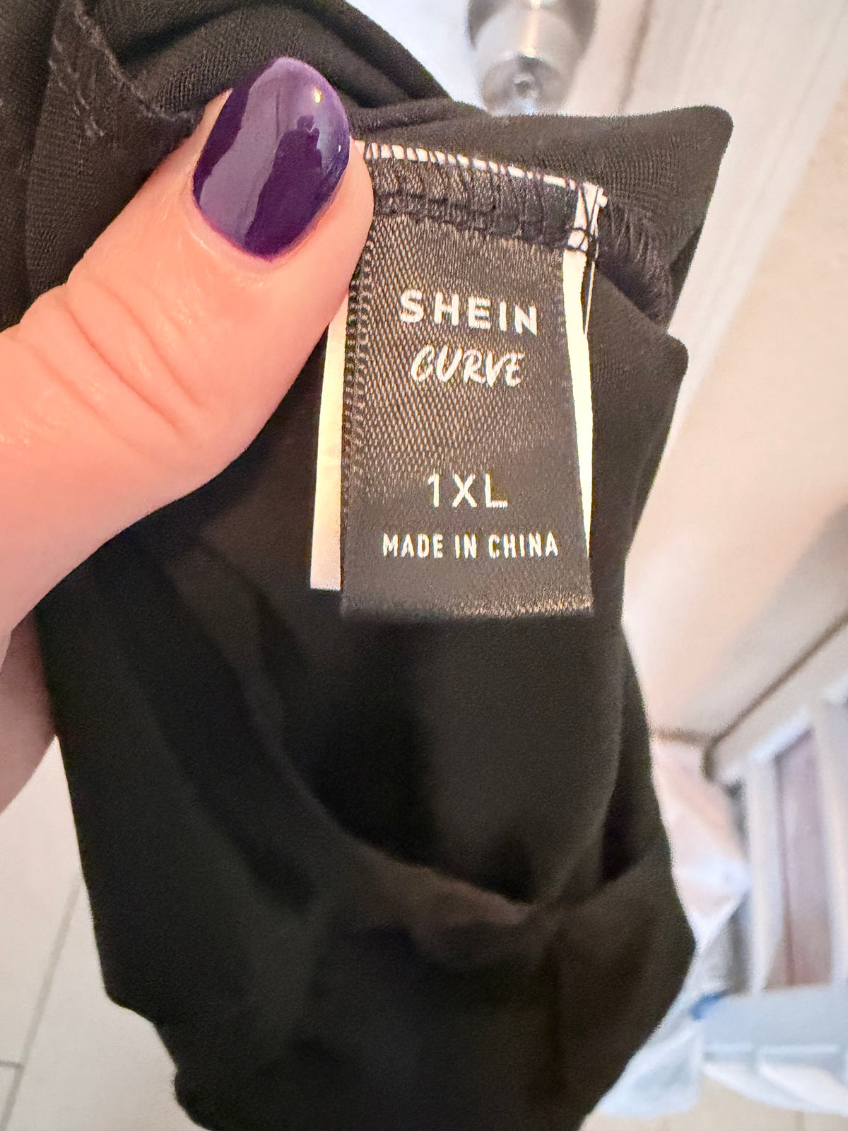 SHEIN Curve Black Ruched Bodycon Dress Size 1XL