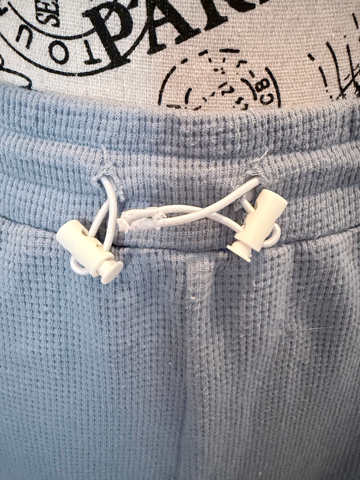 Blue & White Waffle Knit Two Piece Tracksuit Set Size XL