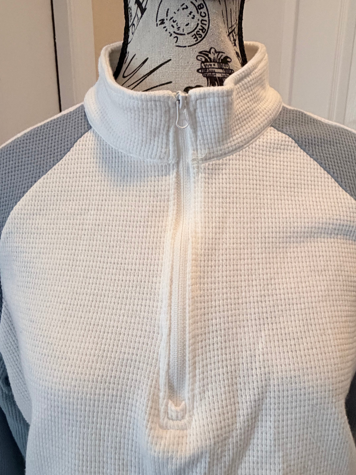 Blue & White Waffle Knit Two Piece Tracksuit Set Size XL