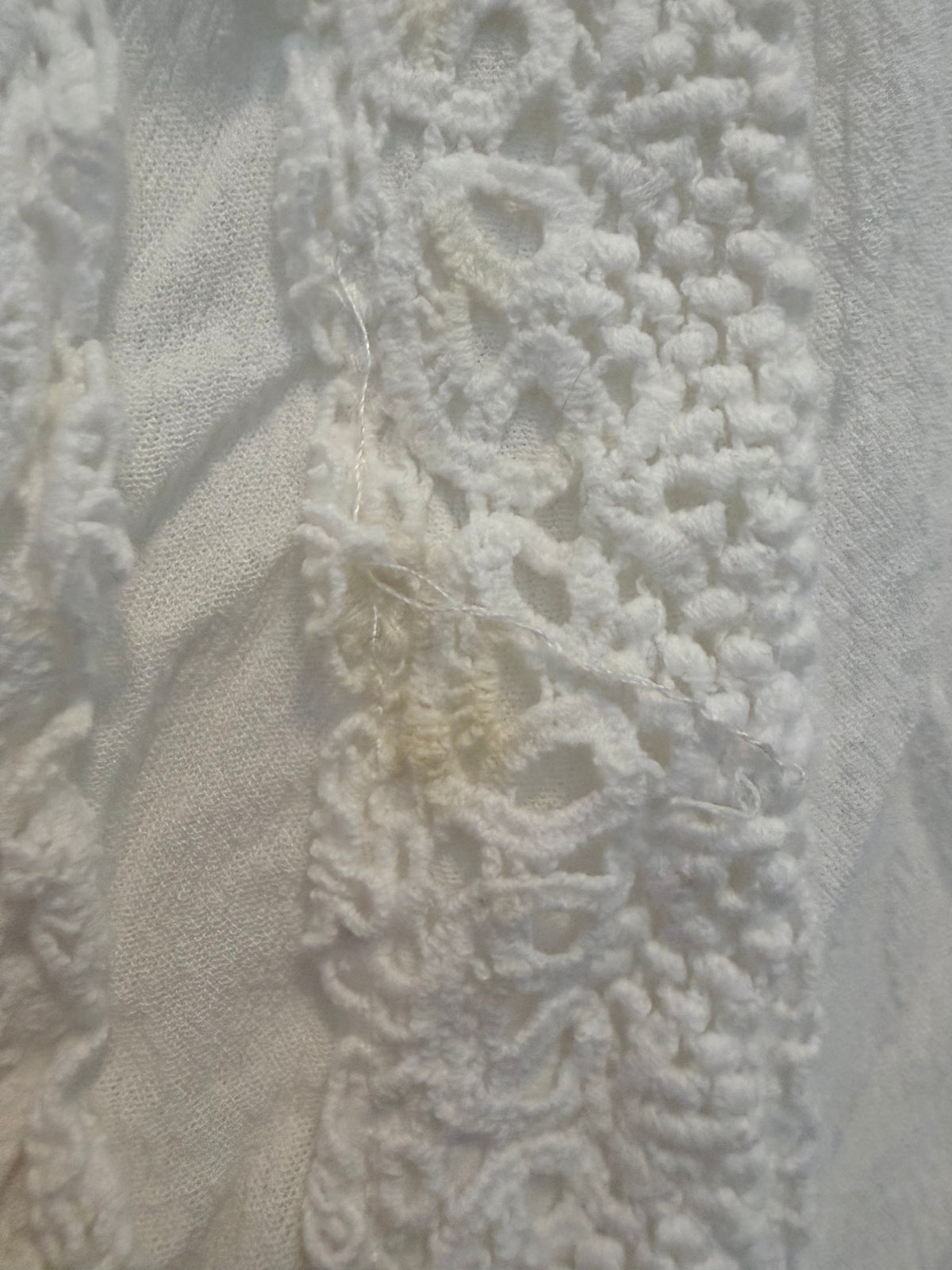 Southern Fried Chics White Crochet Lace Mini Dress – Size M