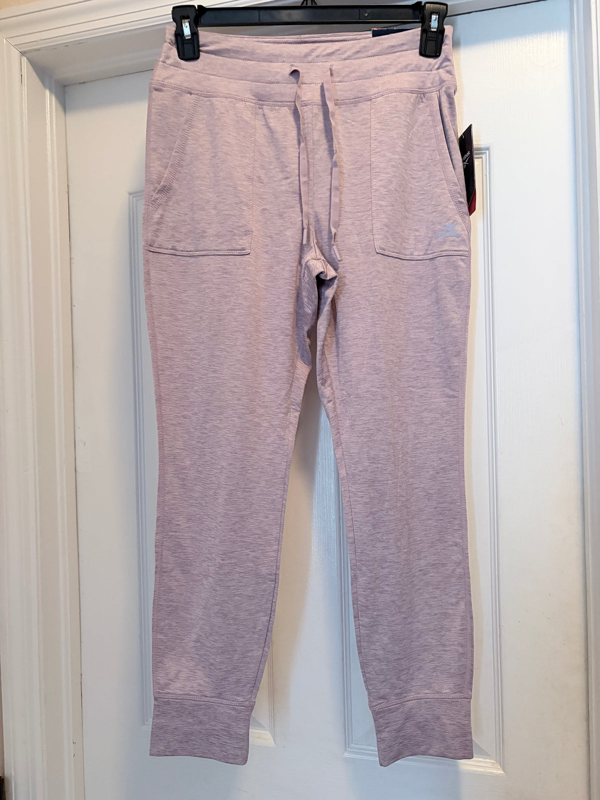 Reebok Ambition Vector Skinny Leggings Sea Fog Heather Size Large NWT