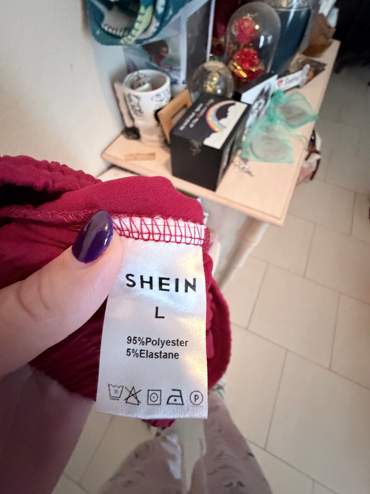 SHEIN Burgundy Jogger Pants Size Large