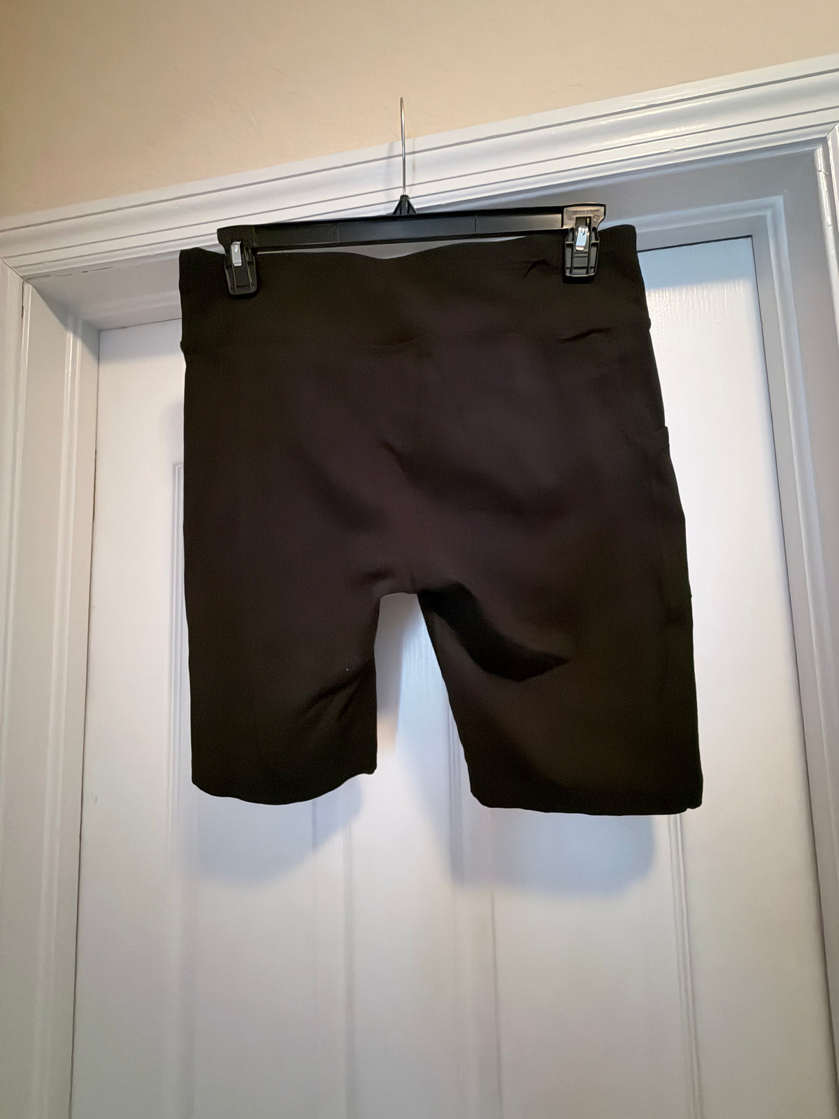 Karl Lagerfeld Paris Black Rhinestone Logo Biker Shorts – Size Large