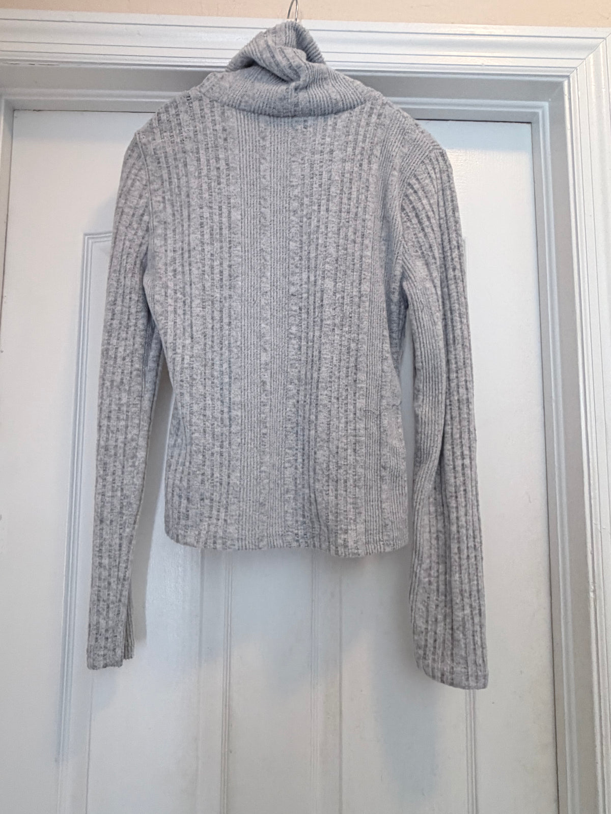 SHEIN Gray Ribbed Turtleneck Sweater Long Sleeve Women’s Size XL