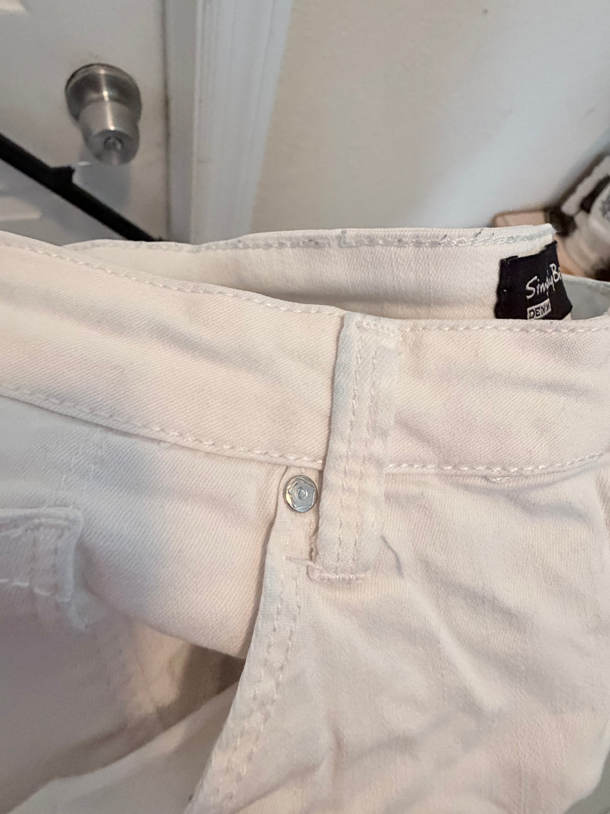 Simply Be Chloe White Distressed Skinny Jeans Size 14R Ripped Denim
