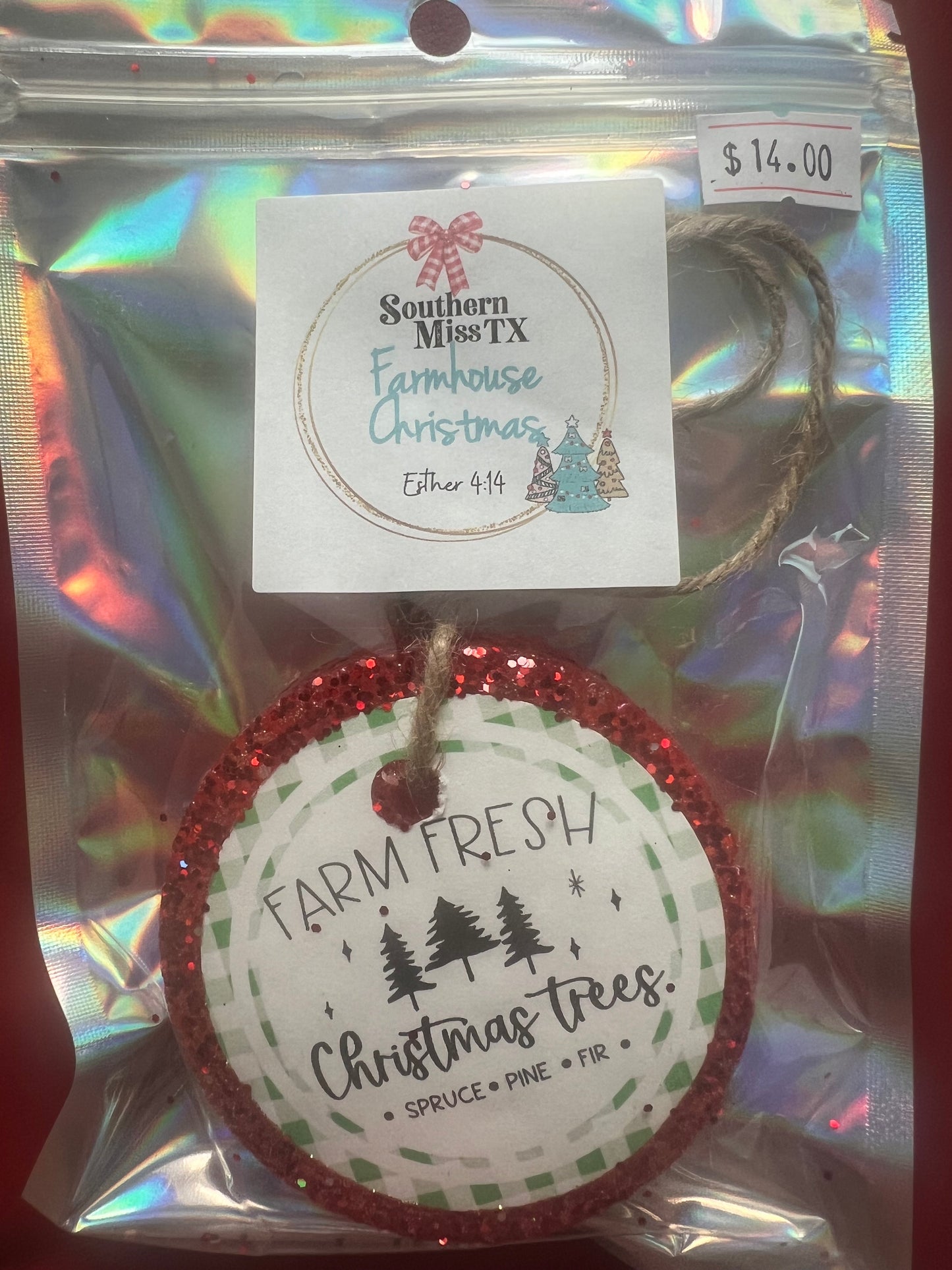 Farmhouse Christmas Car Freshies