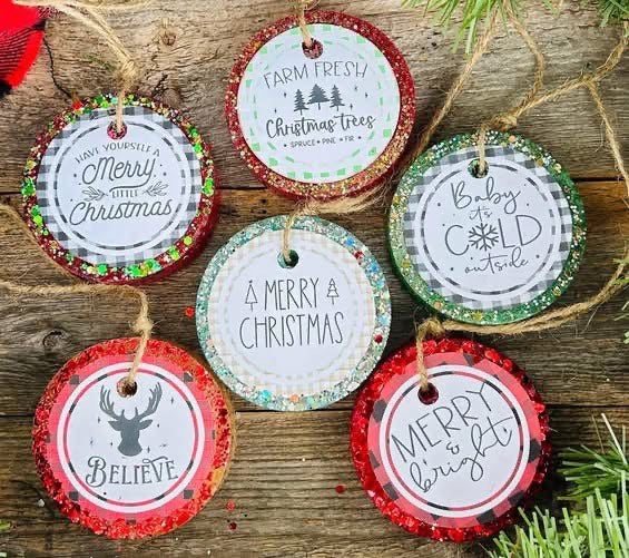 Farmhouse Christmas Car Freshies