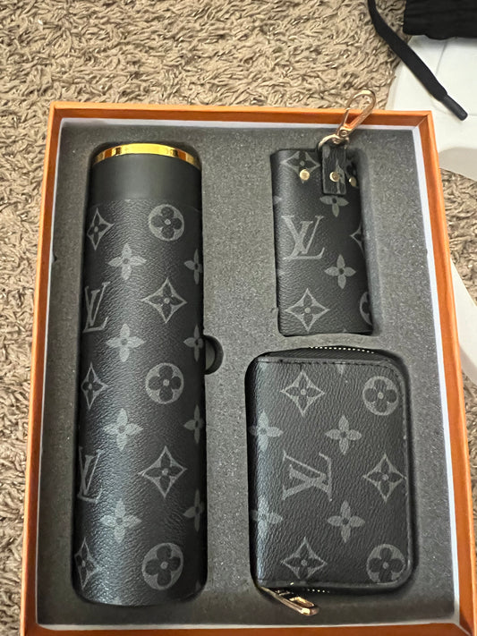 Thermos, Wallet & Key Holder Gift Set