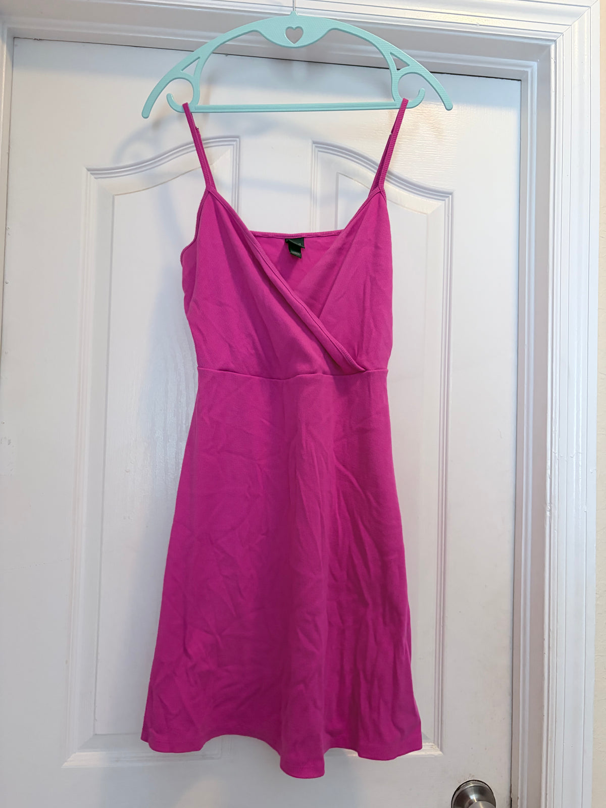 Wild Fable Pink Ribbed Wrap Front Mini Dress Size Large