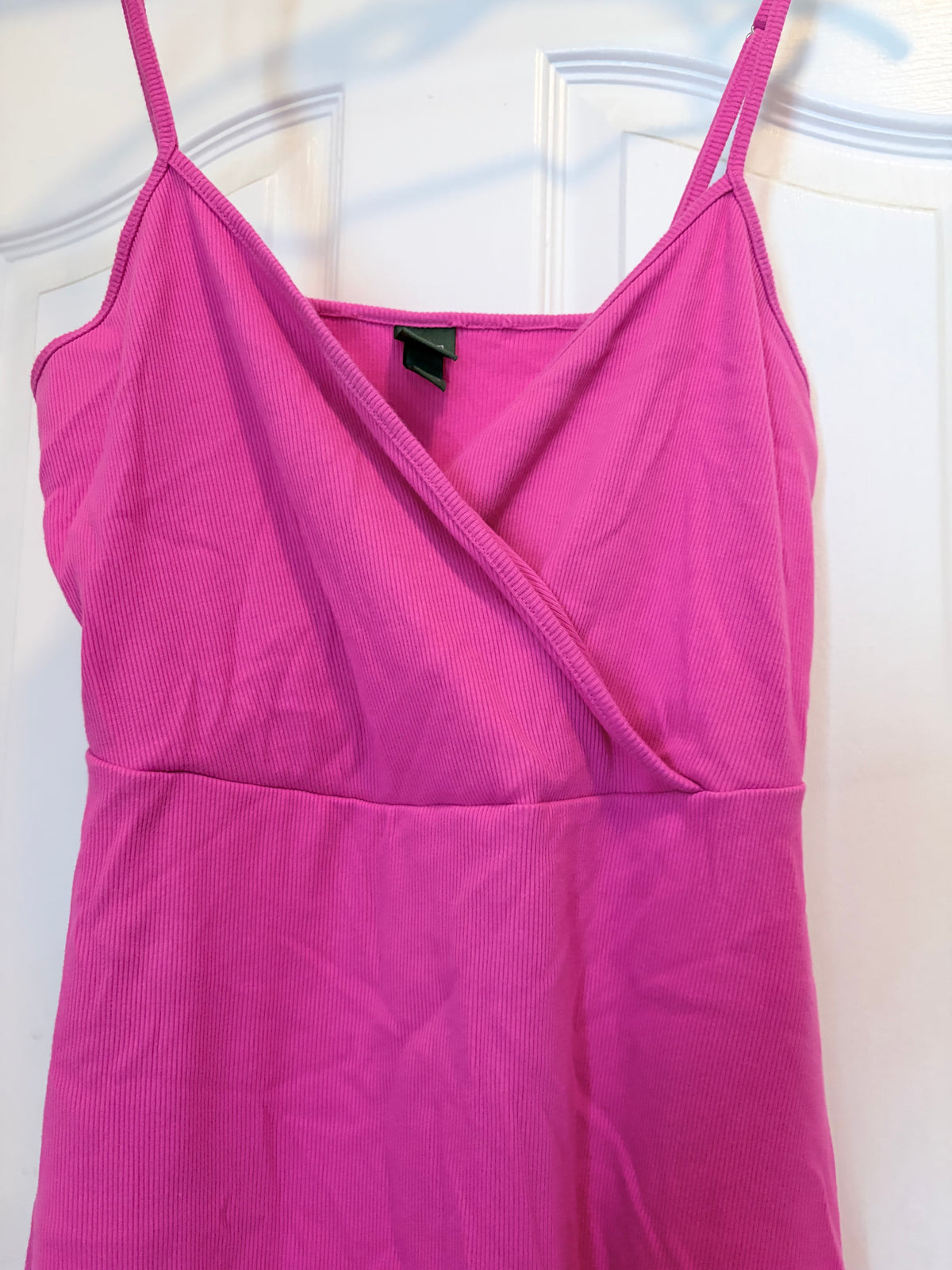 Wild Fable Pink Ribbed Wrap Front Mini Dress Size Large