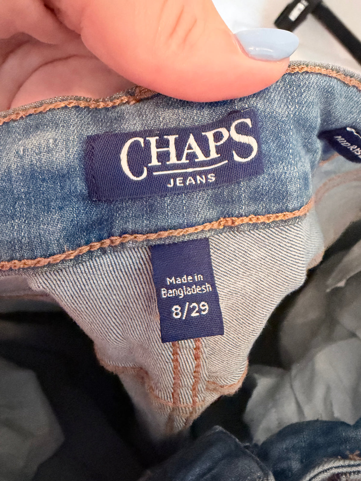 Chaps Mid Rise Crop Kick Flare Jeans Size 8/29