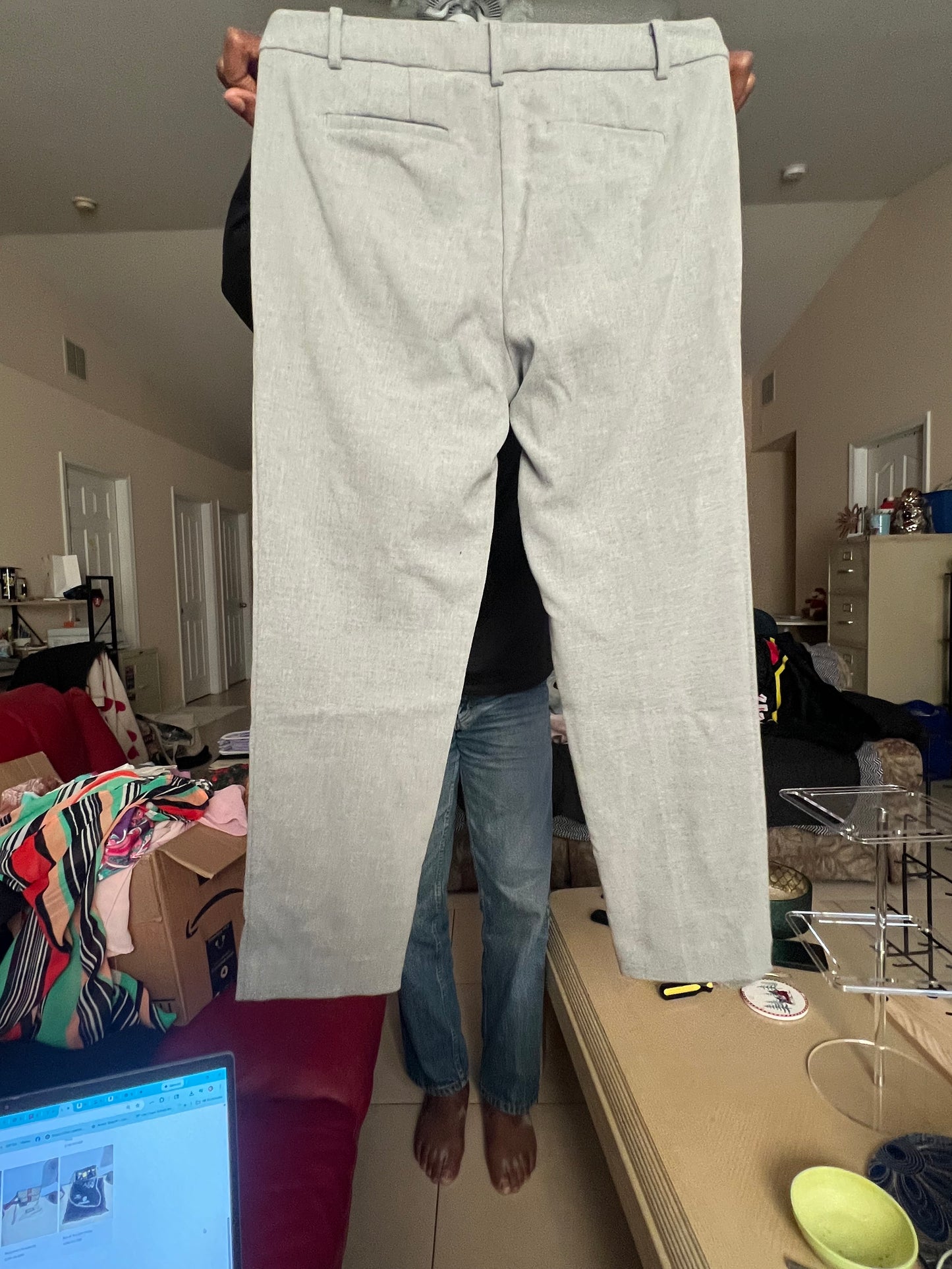 Talbots Hampshire Ankle Pants – Size 10, Light Gray