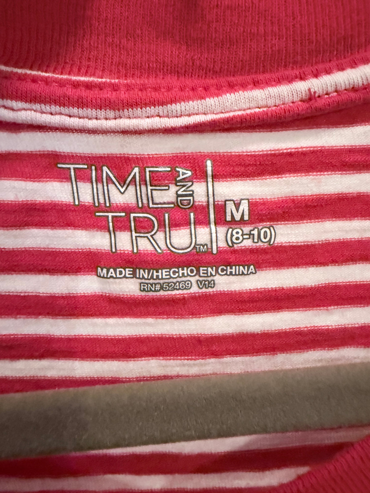 Time and Tru Red White Striped Sleeveless Henley Maxi Dress Size Medium