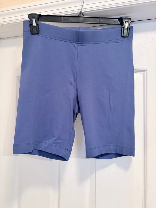 Old Navy Blue Biker Shorts High Waist Stretch Size Large