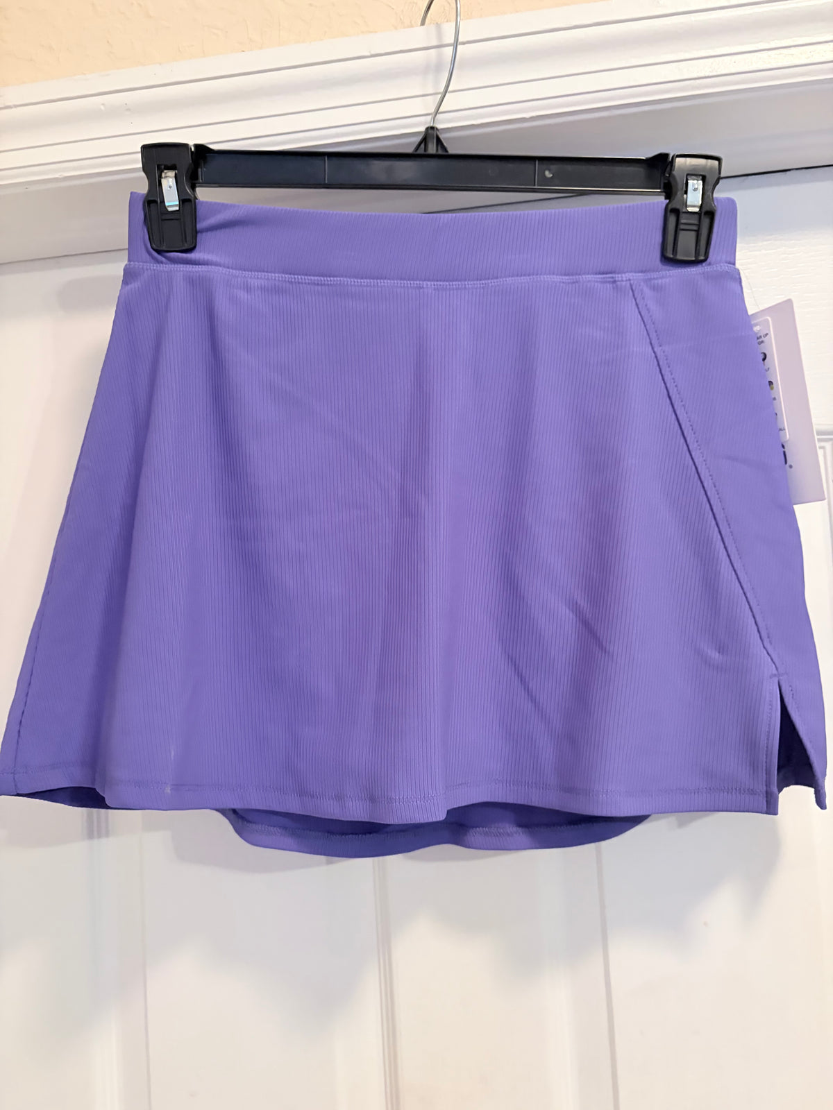 Marika Blue Iris Purple Ribbed Tennis Golf Pickleball Skort Size Large NWT