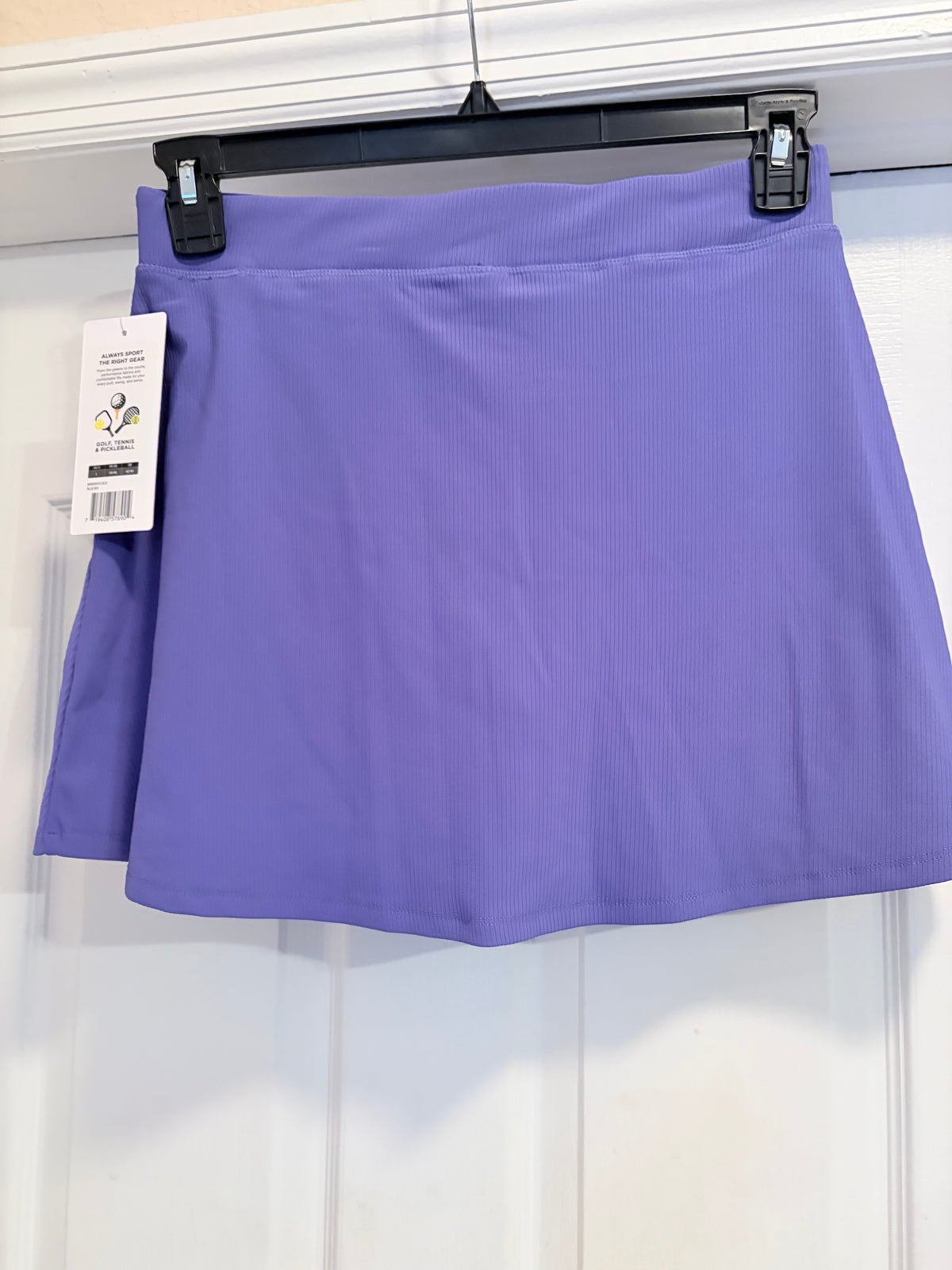 Marika Blue Iris Purple Ribbed Tennis Golf Pickleball Skort Size Large NWT