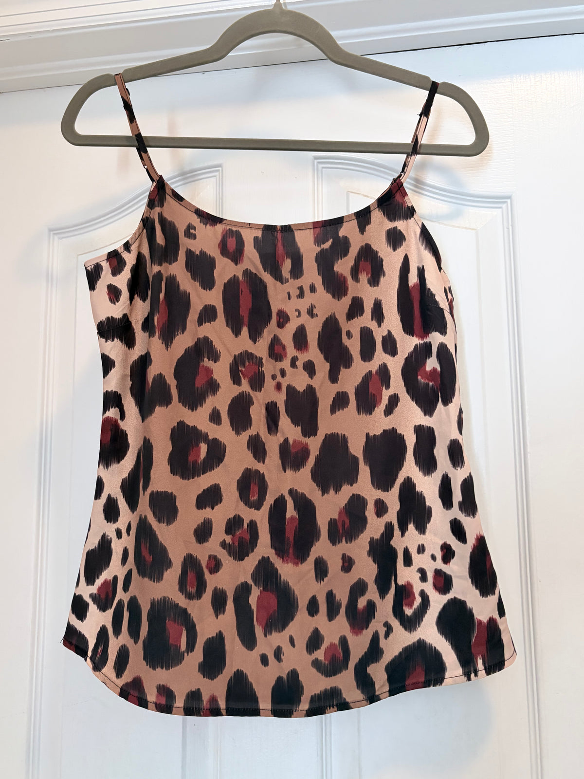 Kardashian Kollection Leopard Print Spaghetti Strap Cami Tank Top Size XS