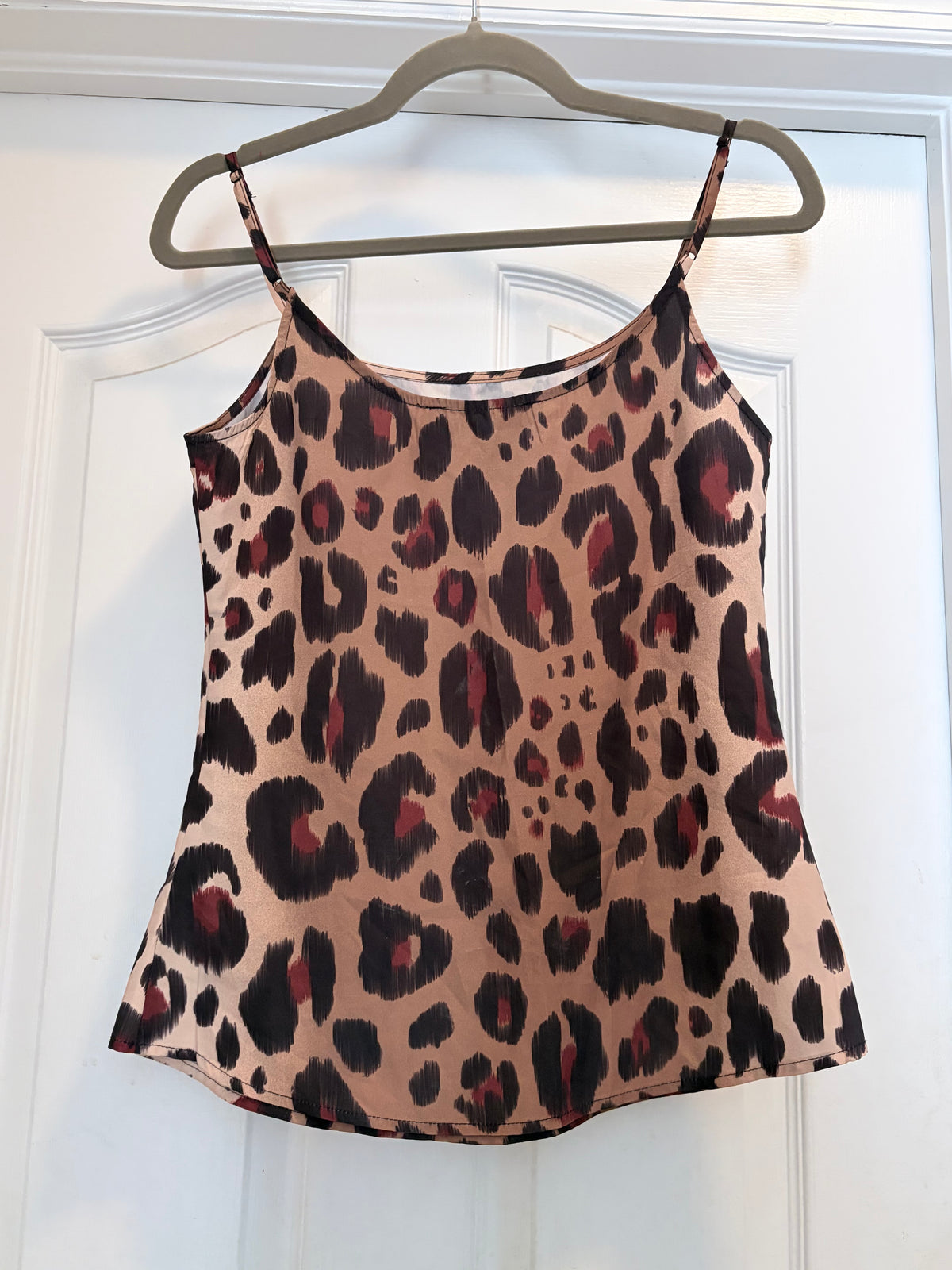 Kardashian Kollection Leopard Print Spaghetti Strap Cami Tank Top Size XS