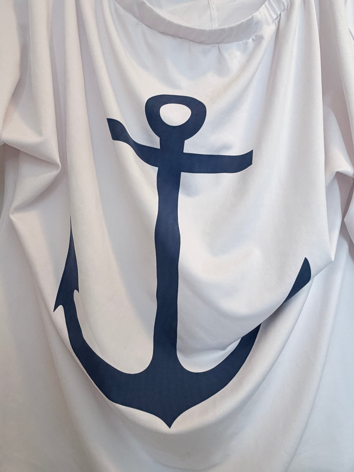 Navy Blue & White Nautical Anchor Top and Striped Maxi Skirt Set Size Large