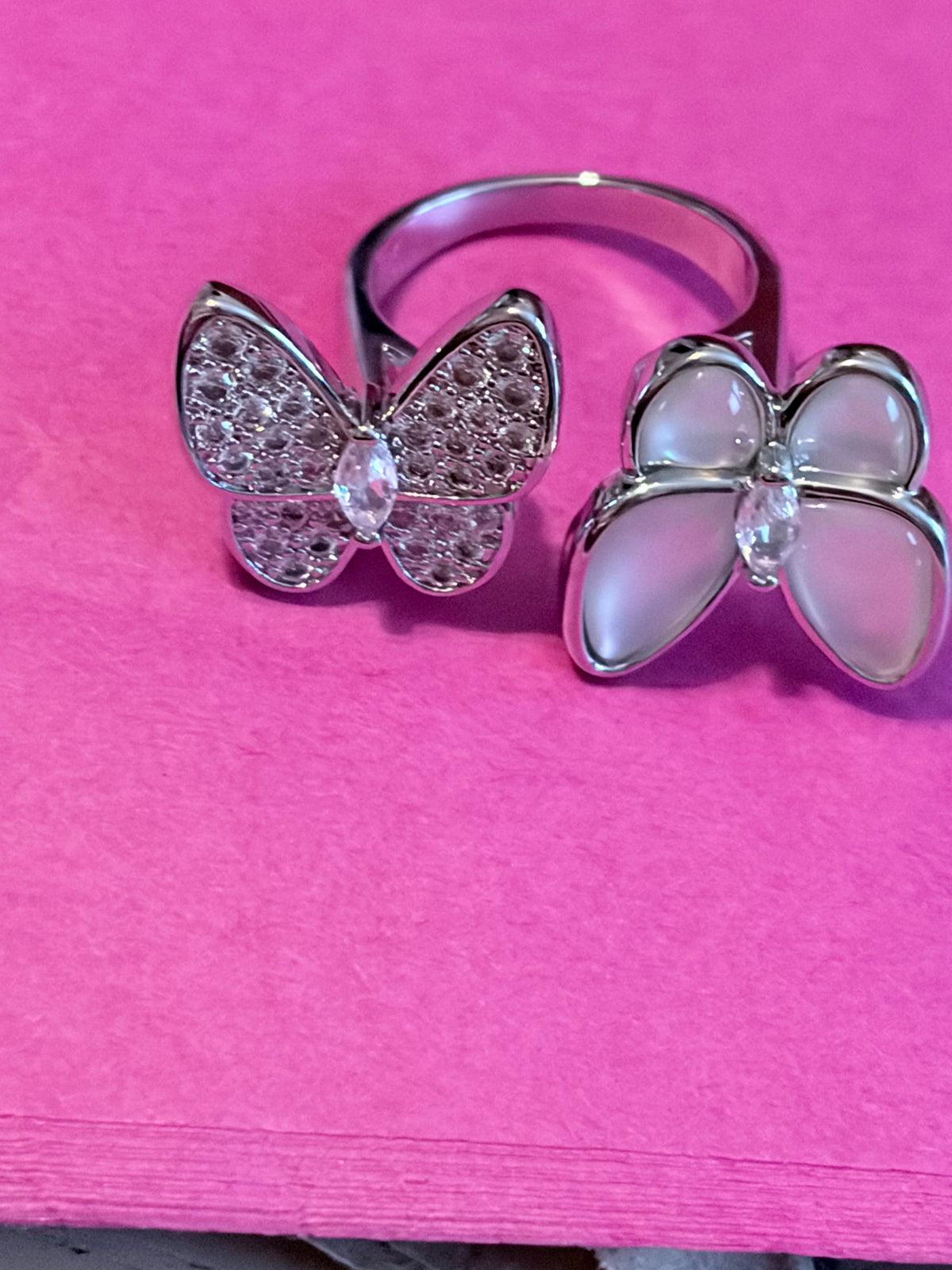 Double Butterfly Open Ring