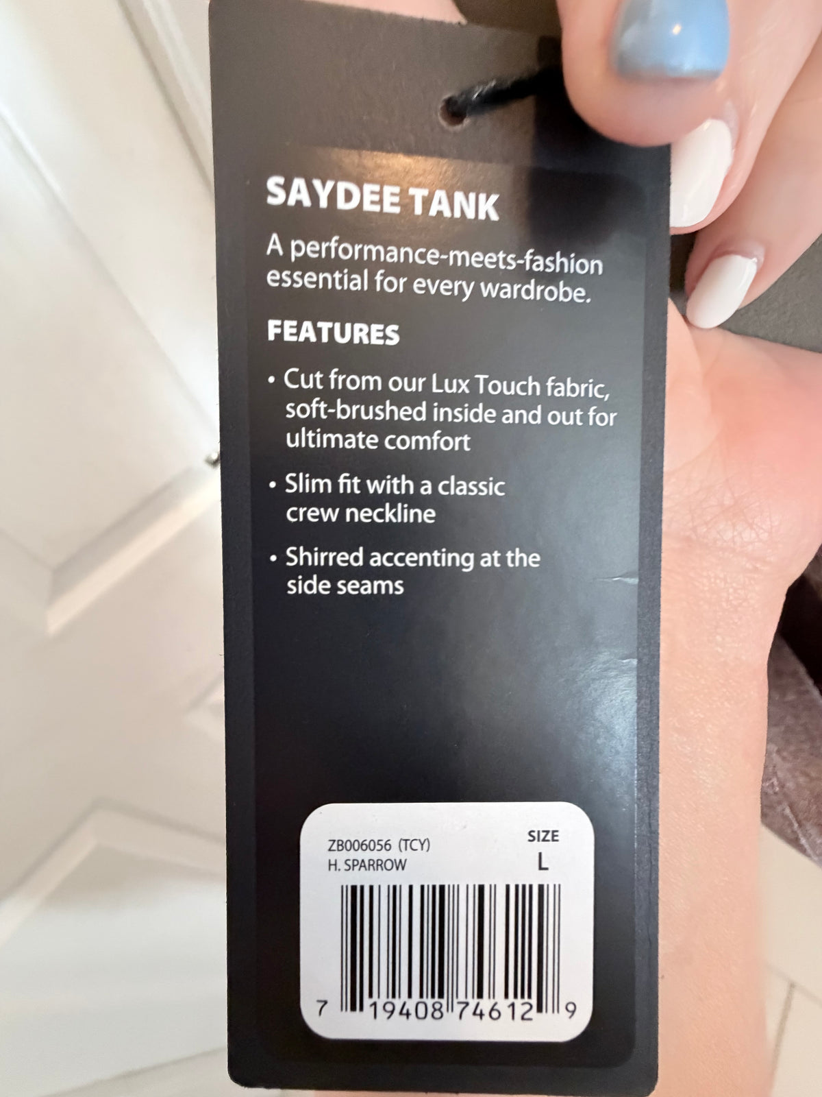Zobha Saydee Tank Heather Sparrow Large