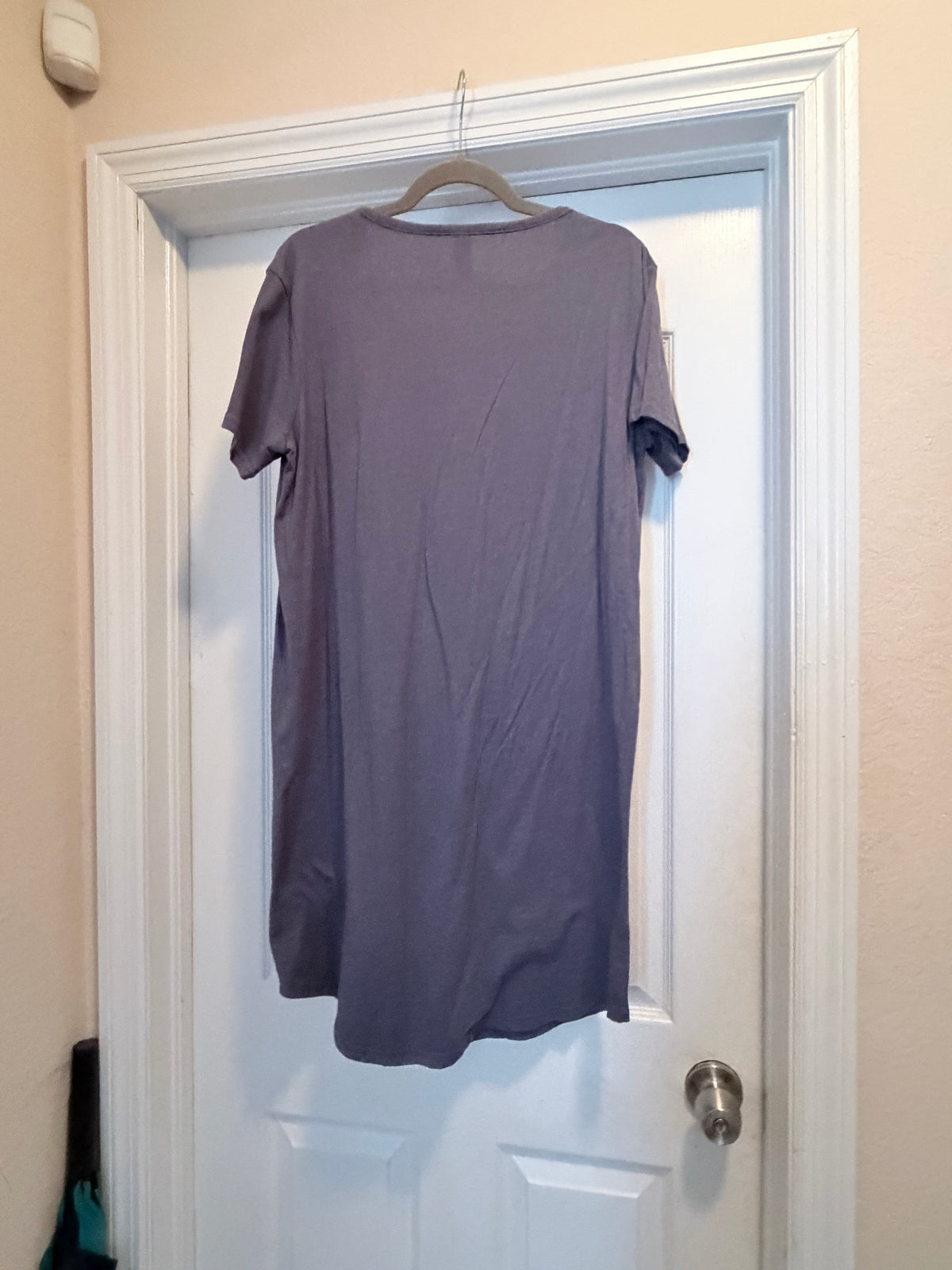 Gray Pink Octopus Print T-Shirt Dress Size L