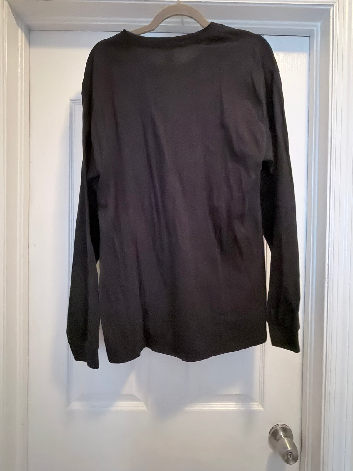 Varsity Spirit Cheer Mom Black Long Sleeve Leopard Print Graphic T-Shirt Gildan L