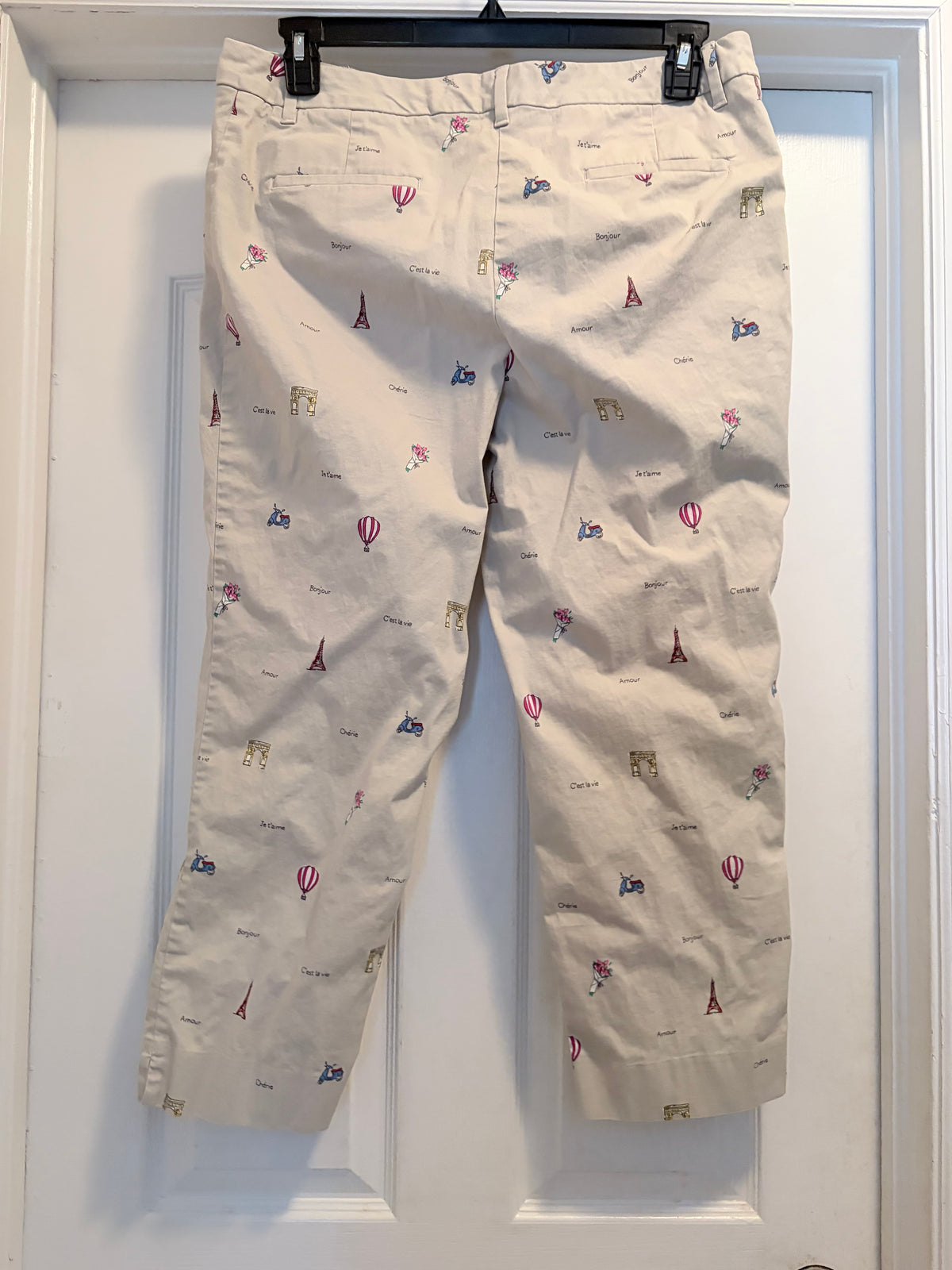 Talbots Paris Print Cropped Pants Size 14