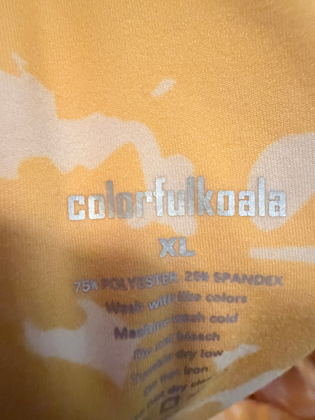 Colorfulkoala Yellow Floral High Waisted Leggings XL
