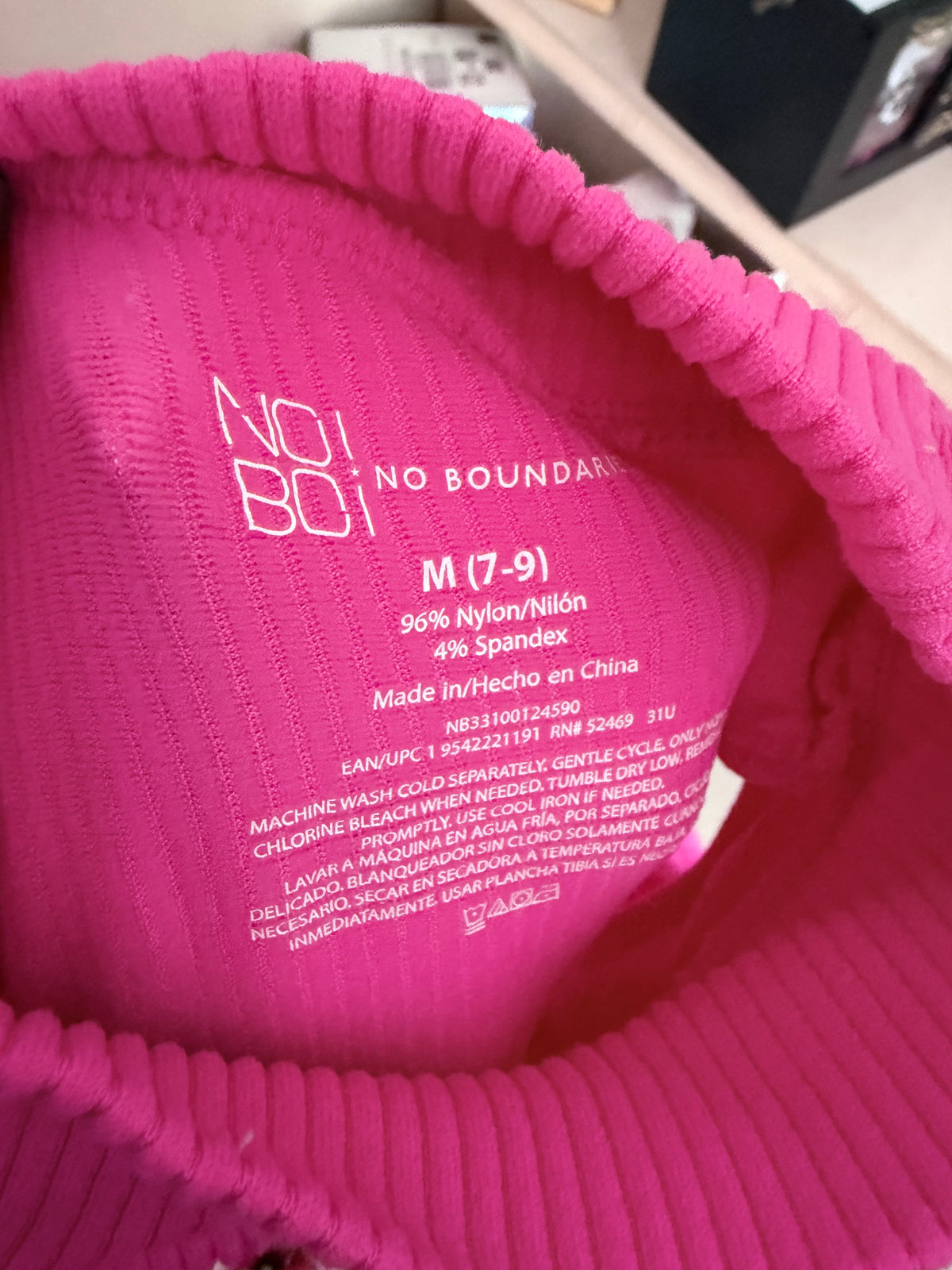 No Boundaries Hot Pink Ribbed Sleeveless Mock Neck Midi Dress Size M