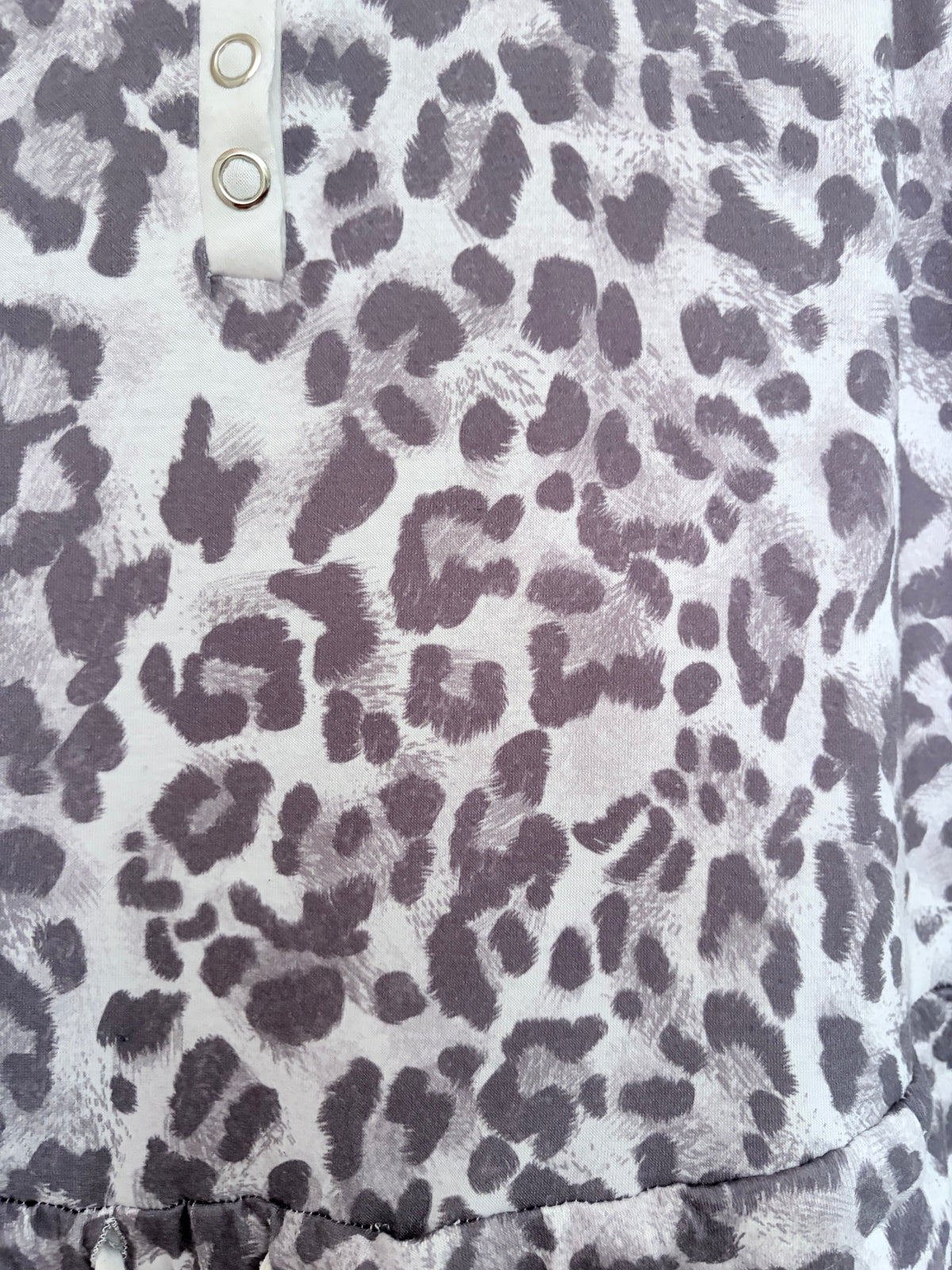 Gray Leopard Print Sleeveless Jumpsuit Size L