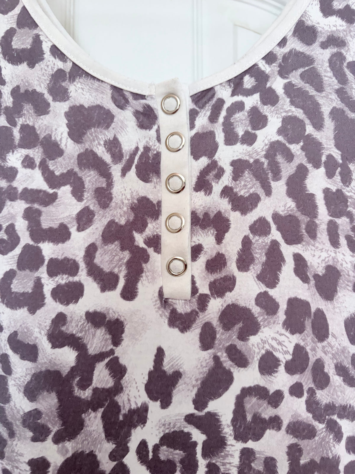 Gray Leopard Print Sleeveless Jumpsuit Size L