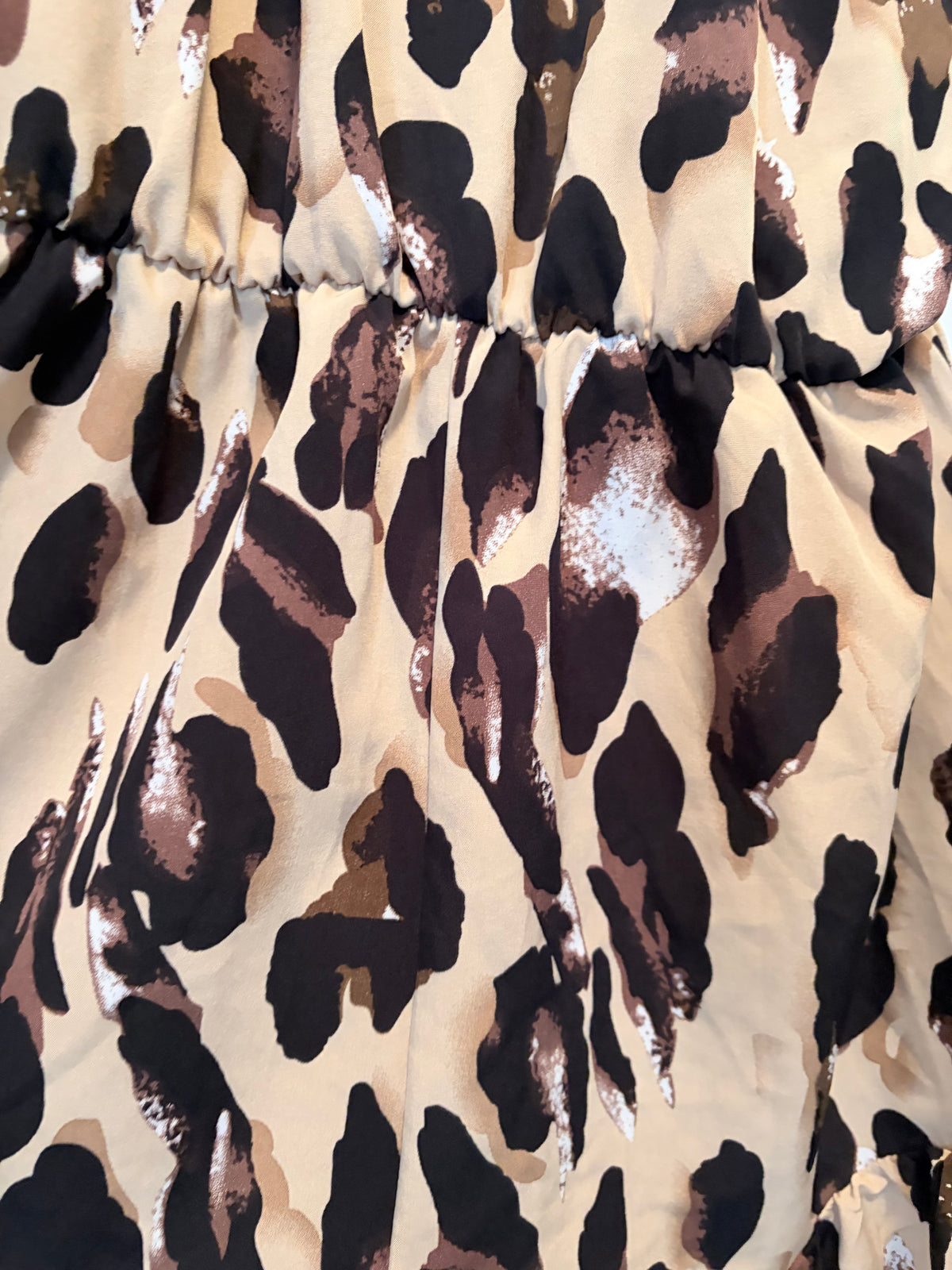 SHEIN Size L Leopard Print Halter Neck Ruffle Hem Romper