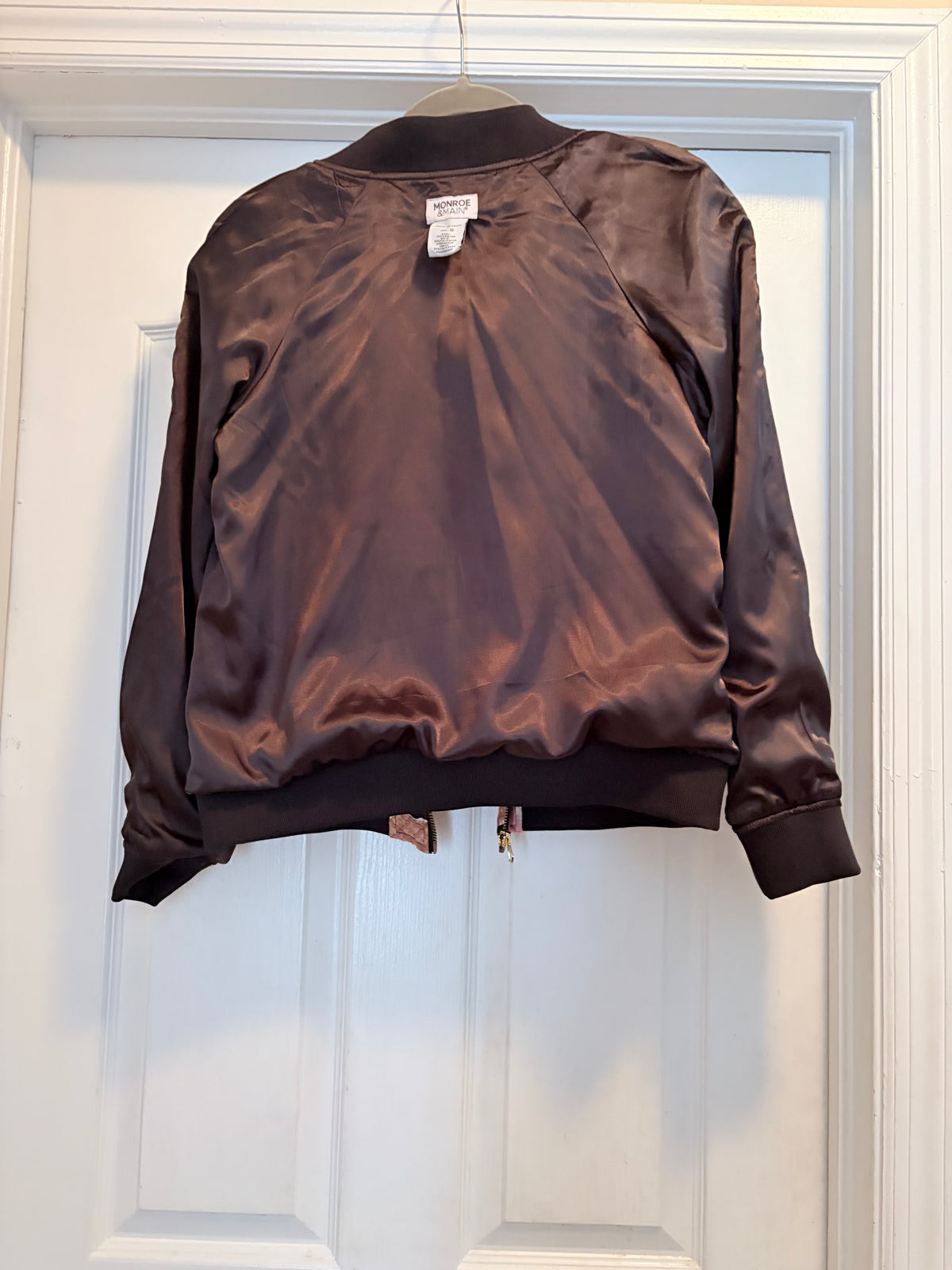 Monroe & Main Women’s Floral Crane Print Bomber Jacket Size S