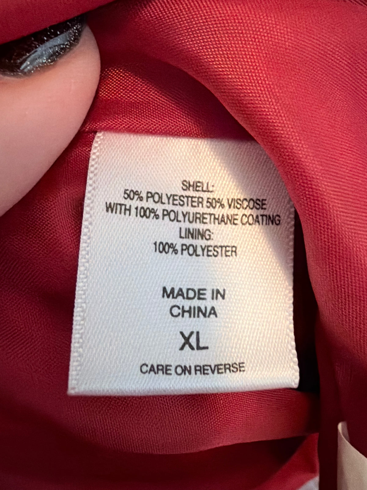 New York & Company Women’s Red Faux Leather Moto Jacket Size XL