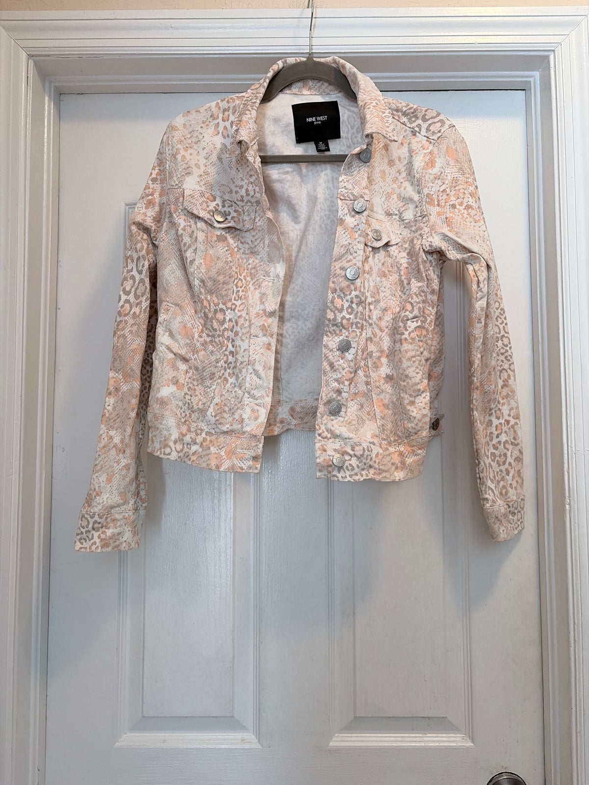 Nine West Jeans Women’s Animal Print Denim Jacket Size M
