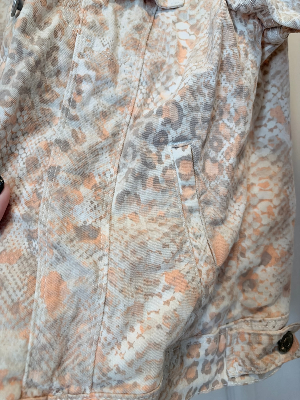 Nine West Jeans Women’s Animal Print Denim Jacket Size M
